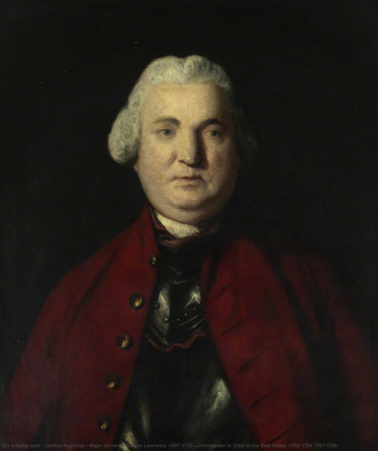 Buy Museum Art Reproductions Major General Stringer Lawrence (1697–1775), Commander in Chief in the East Indies (1752–1754 1761–1766), 1761 by Joshua Reynolds | ArtsDot.com