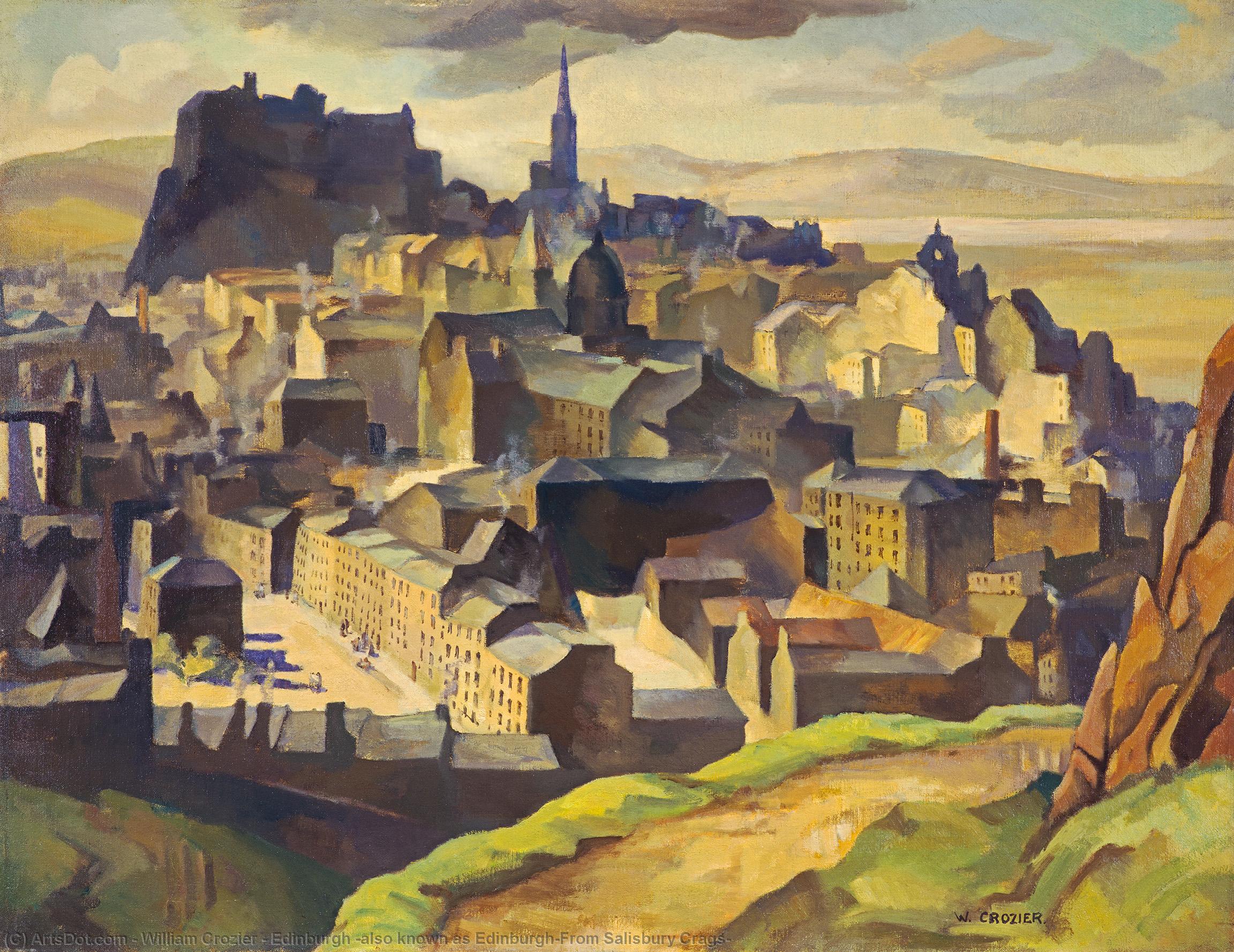 Edinburgh (also known as Edinburgh(From Salisbury Crags), 1927 by William Crozier (1930-2011) William Crozier | ArtsDot.com