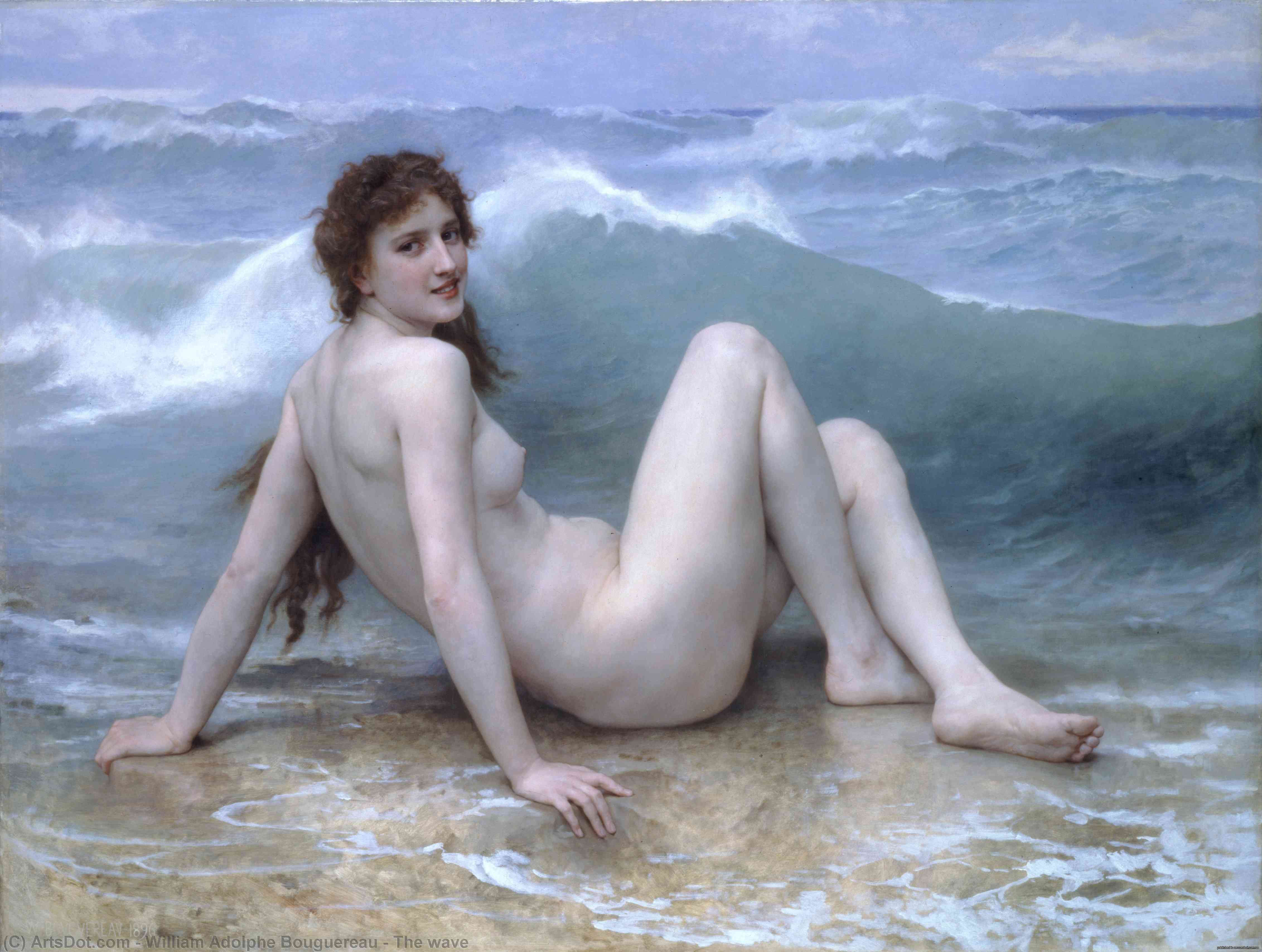 Order Artwork Replica The wave, 1896 by William Adolphe Bouguereau (1825-1905, France) | ArtsDot.com