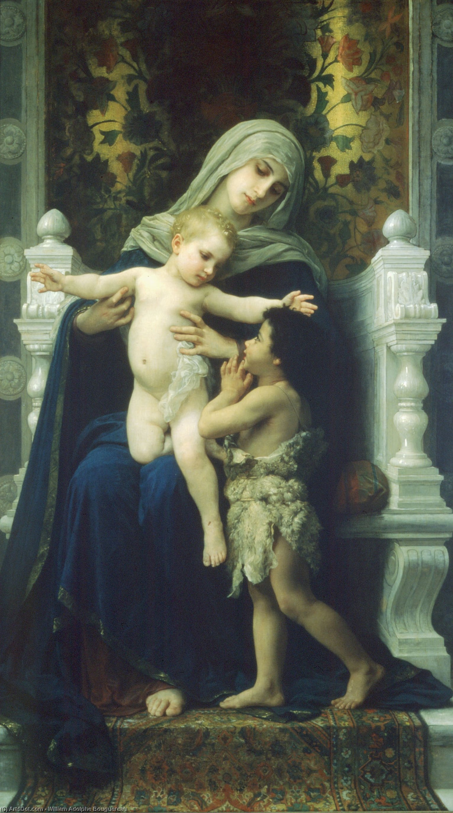 Buy Museum Art Reproductions The Virgin and St. John Lenfant Jesus Baptiste2 by William Adolphe Bouguereau (1825-1905, France) | ArtsDot.com