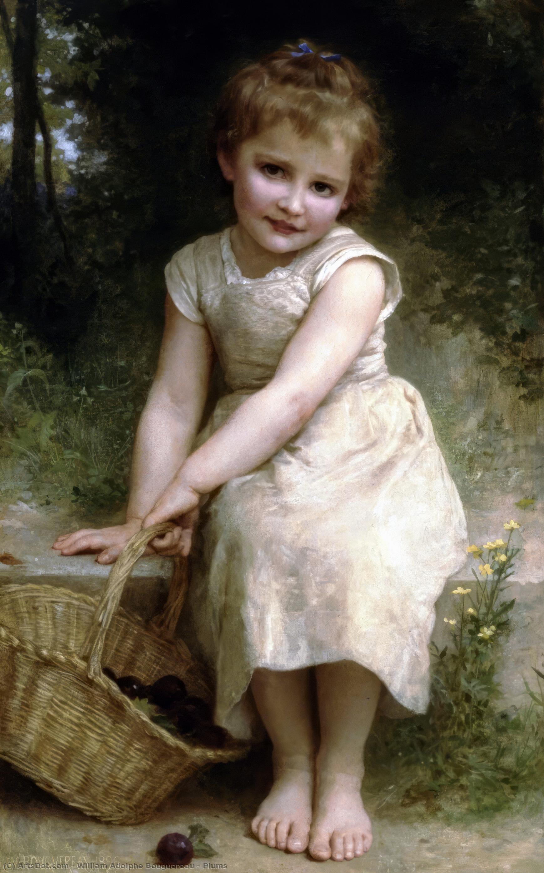 Order Art Reproductions Plums by William Adolphe Bouguereau (1825-1905, France) | ArtsDot.com