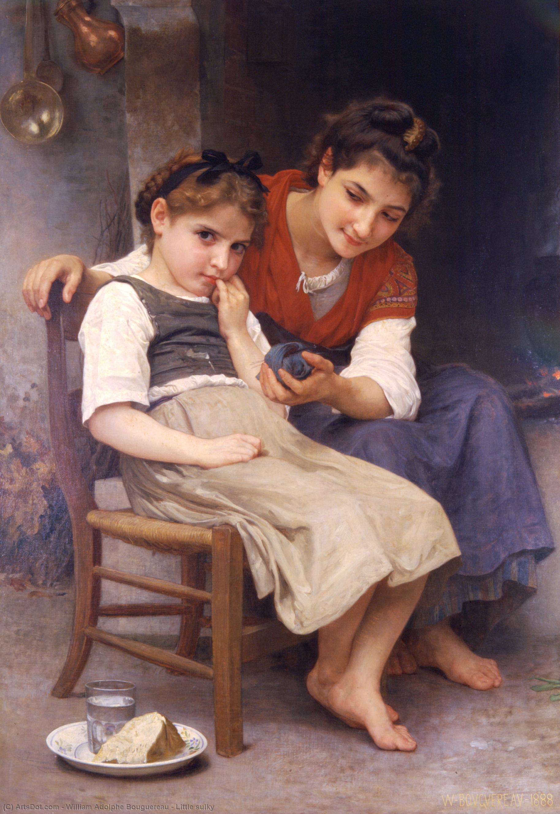 Buy Museum Art Reproductions Little sulky by William Adolphe Bouguereau (1825-1905, France) | ArtsDot.com
