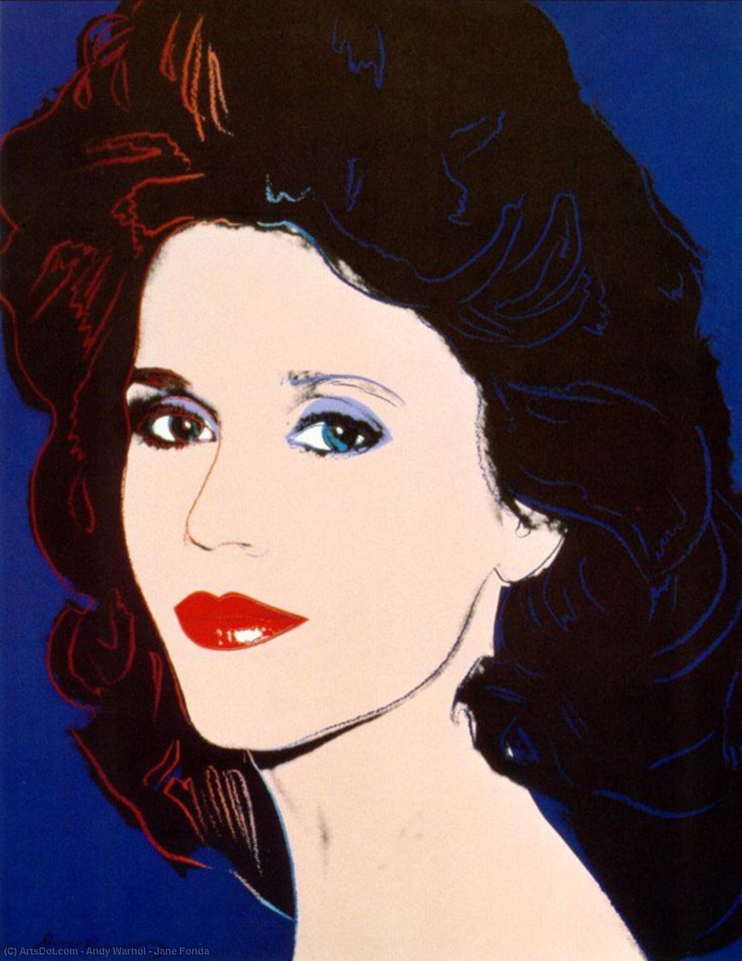 Order Oil Painting Replica Jane Fonda by Andy Warhol (Inspired By) (1928-1987, United States) | ArtsDot.com