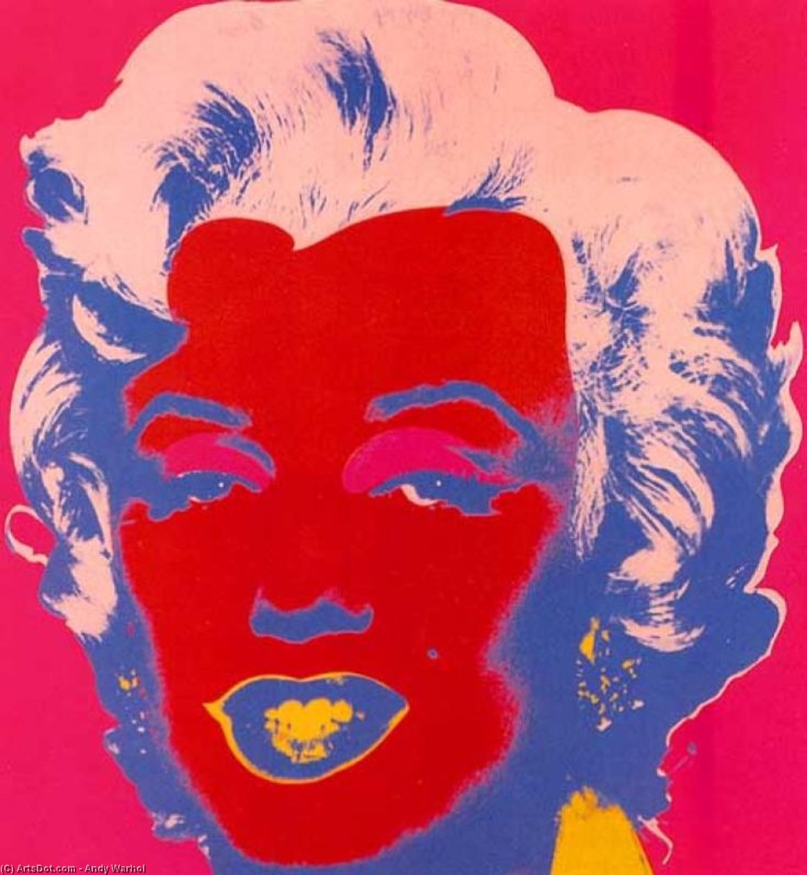Order Art Reproductions Marylin Red by Andy Warhol (Inspired By) (1928-1987, United States) | ArtsDot.com