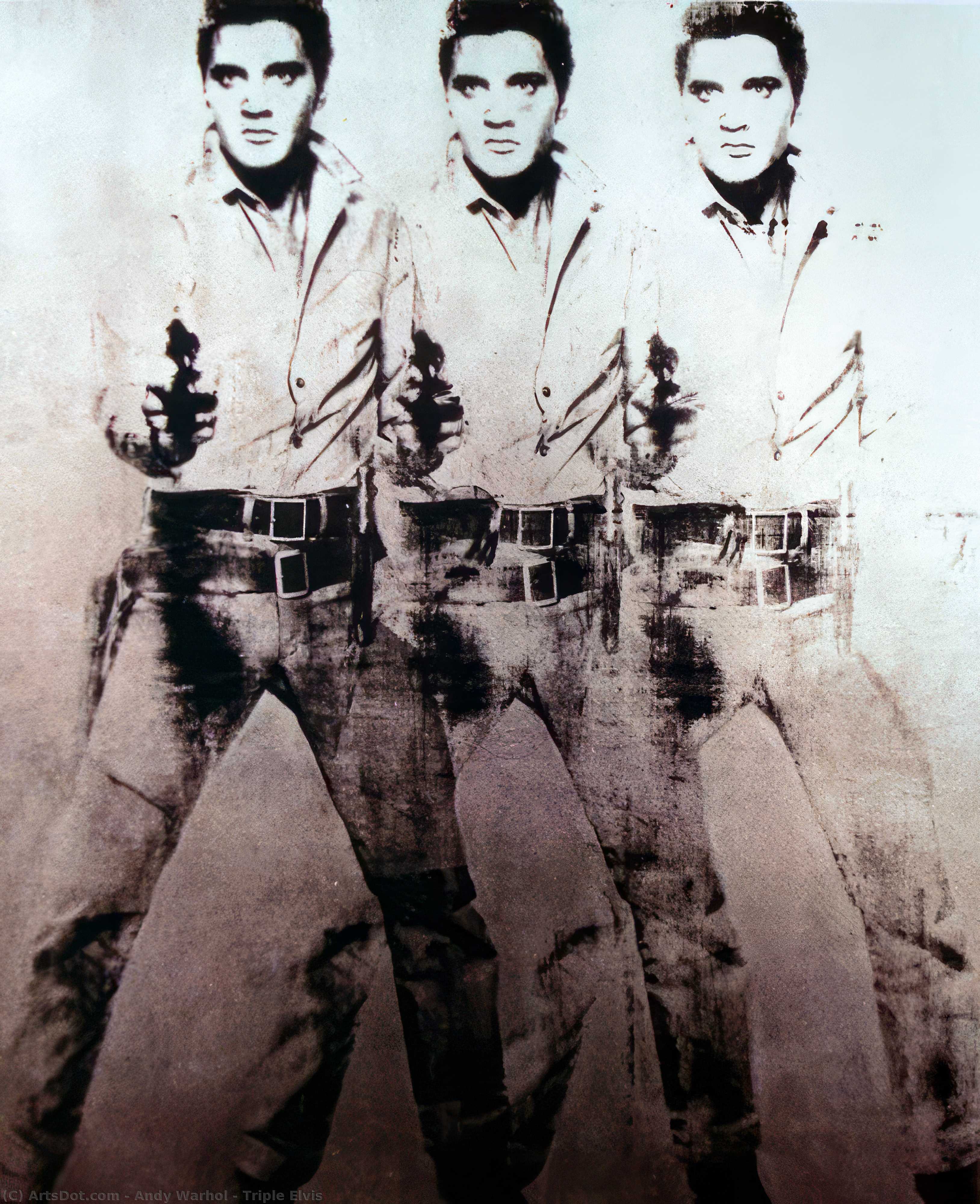 Order Oil Painting Replica Triple Elvis, 1963 by Andy Warhol (Inspired By) (1928-1987, United States) | ArtsDot.com