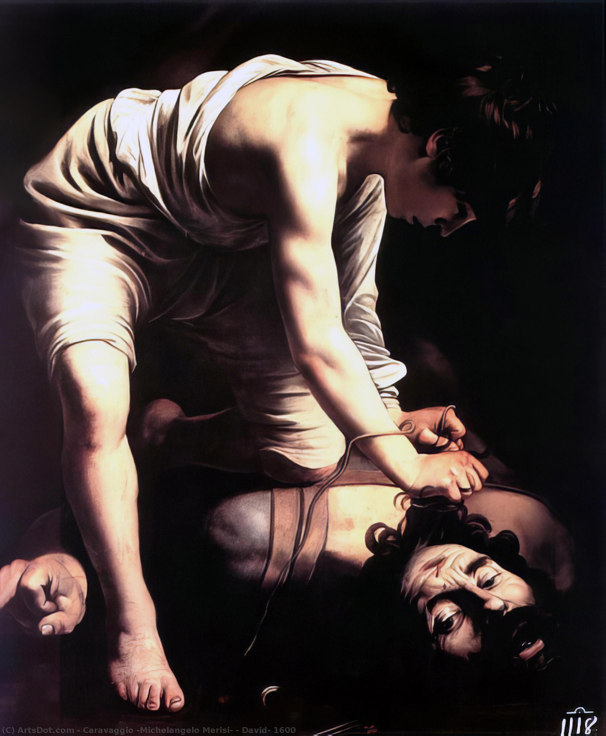 Order Oil Painting Replica David, 1600 by Caravaggio (Michelangelo Merisi) (1571-1610, Spain) | ArtsDot.com
