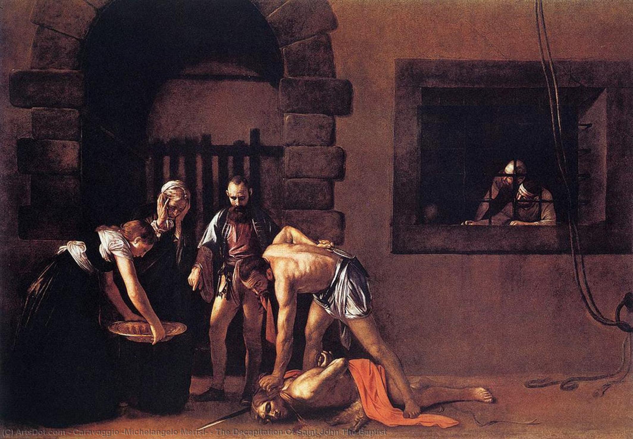 Order Artwork Replica The Decapitation Of Saint John The Baptist by Caravaggio (Michelangelo Merisi) (1571-1610, Spain) | ArtsDot.com