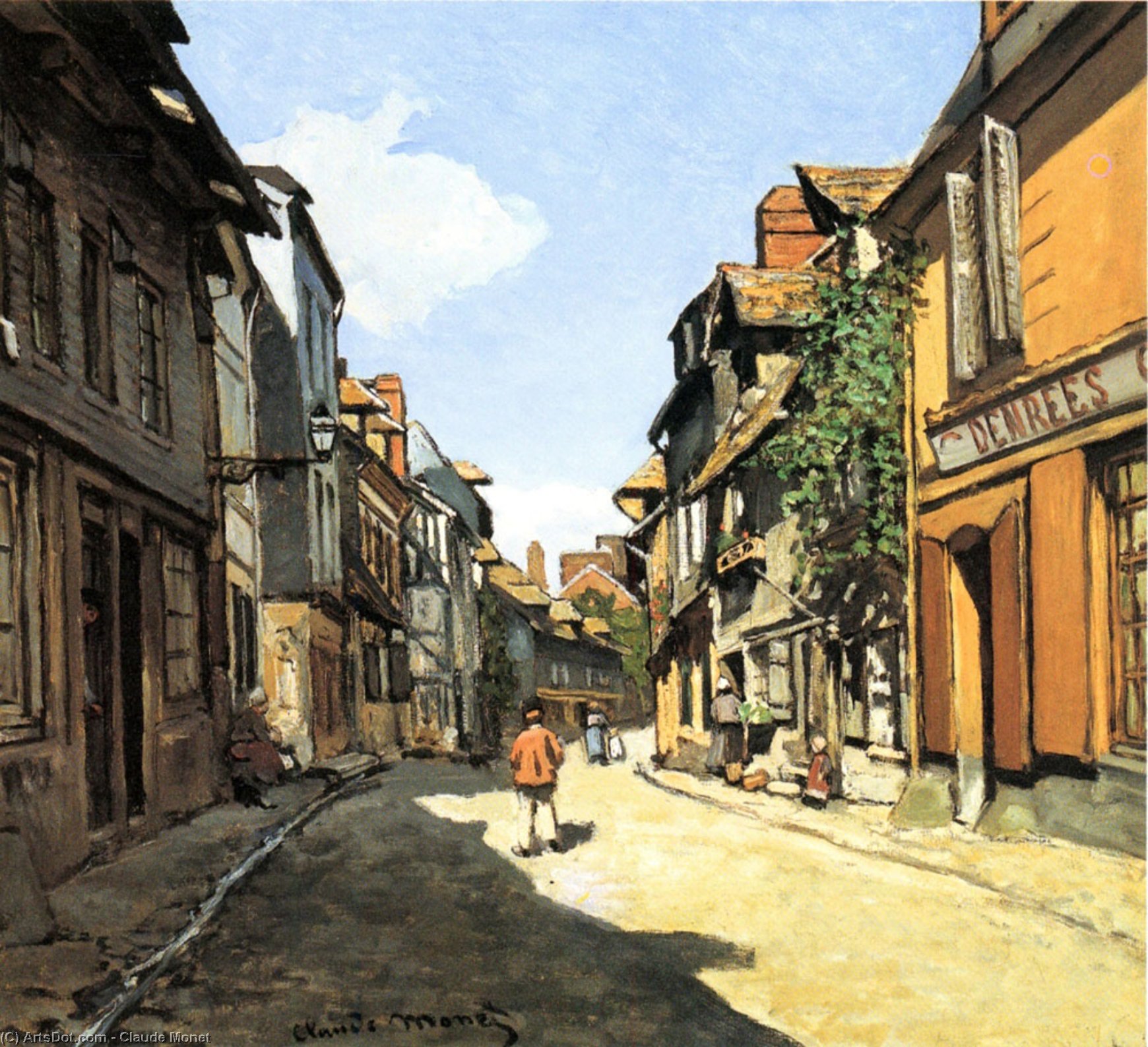 Order Artwork Replica La Rue de la Bavolle in Honfleur by Claude Monet (1840-1926, France) | ArtsDot.com