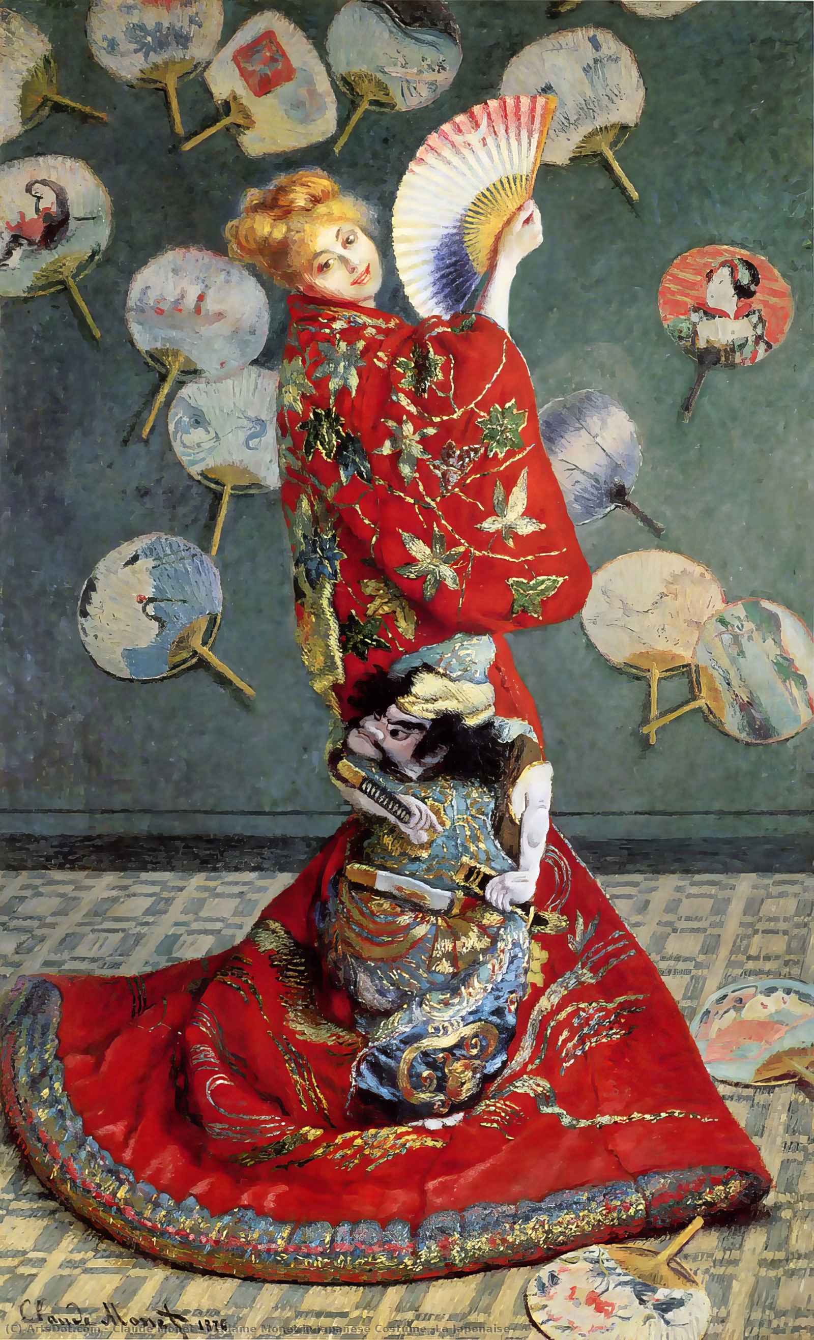 Order Art Reproductions Madame Monet in Japanese Costume (La Japonaise), 1876 by Claude Monet (1840-1926, France) | ArtsDot.com