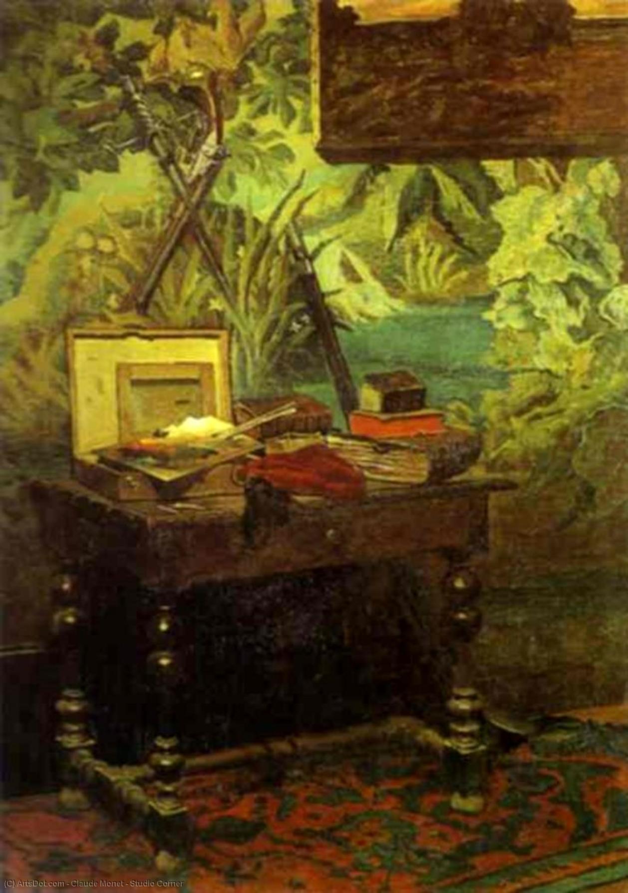 Order Oil Painting Replica Studio Corner by Claude Monet (1840-1926, France) | ArtsDot.com