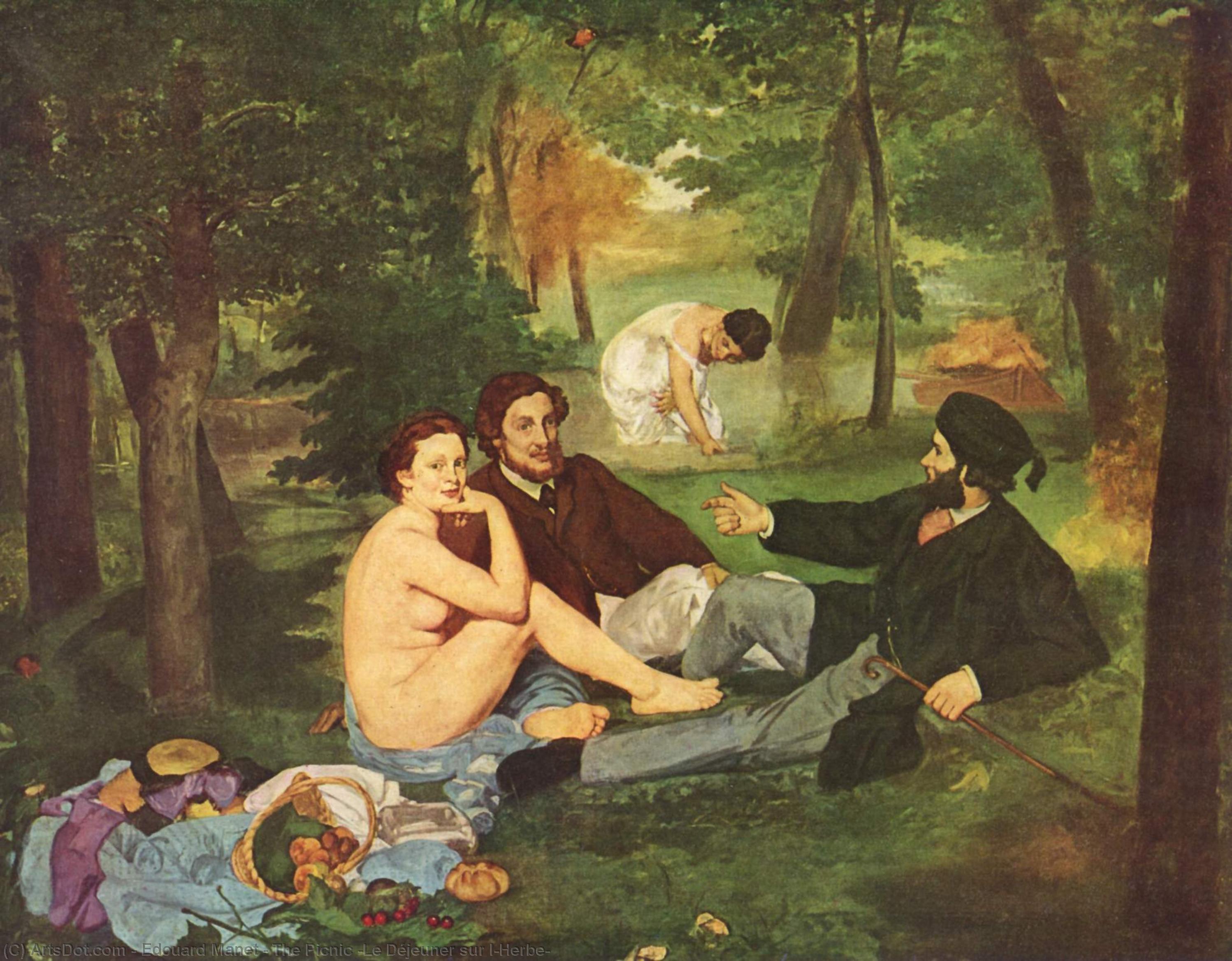 Order Oil Painting Replica The Picnic (Le Déjeuner sur l`Herbe) by Edouard Manet (1832-1883, France) | ArtsDot.com
