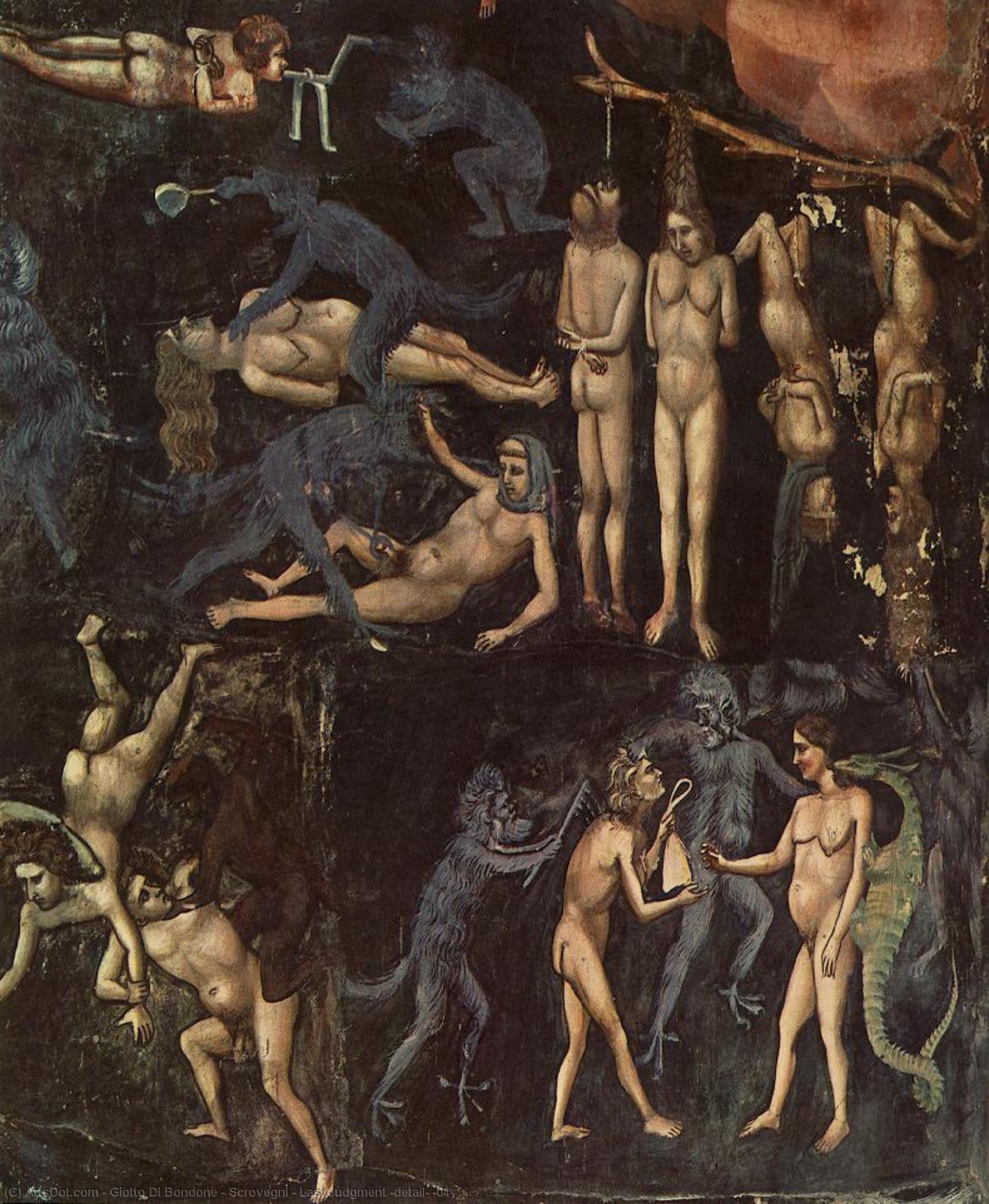 Buy Museum Art Reproductions Scrovegni - Last Judgment (detail) [04] by Giotto Di Bondone (1267-1337, Italy) | ArtsDot.com