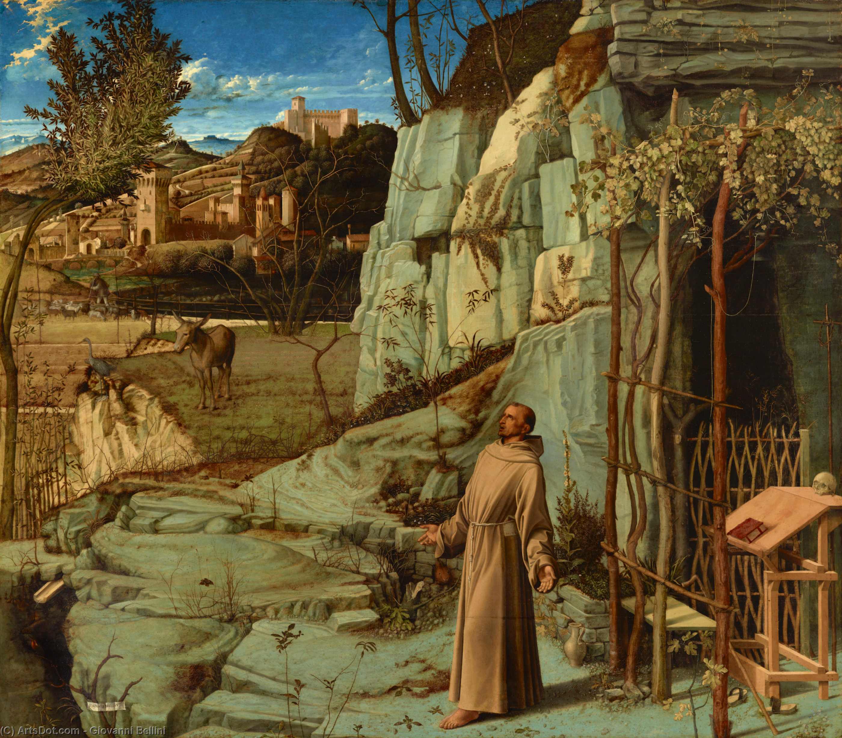 Buy Museum Art Reproductions St. Francis in the Wilderness by Giovanni Bellini (1433-1516, Italy) | ArtsDot.com