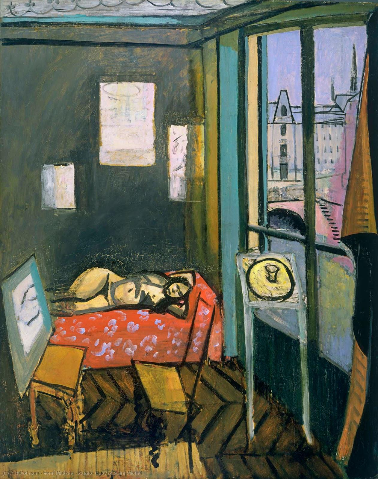 Order Oil Painting Replica Studio, Quay of Saint-Michel, 1916 by Henri Matisse (Inspired By) (1869-1954, France) | ArtsDot.com