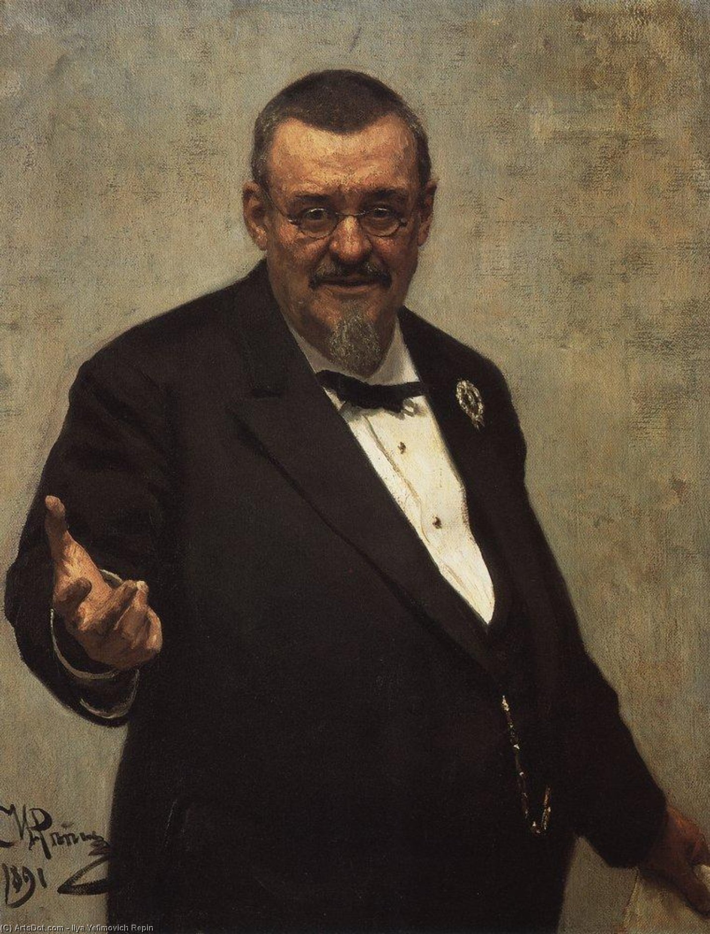 Order Paintings Reproductions Portrait of the Lawyer Vladimir Spasovitch, 1891 by Ilya Yefimovich Repin (1844-1930, Russia) | ArtsDot.com