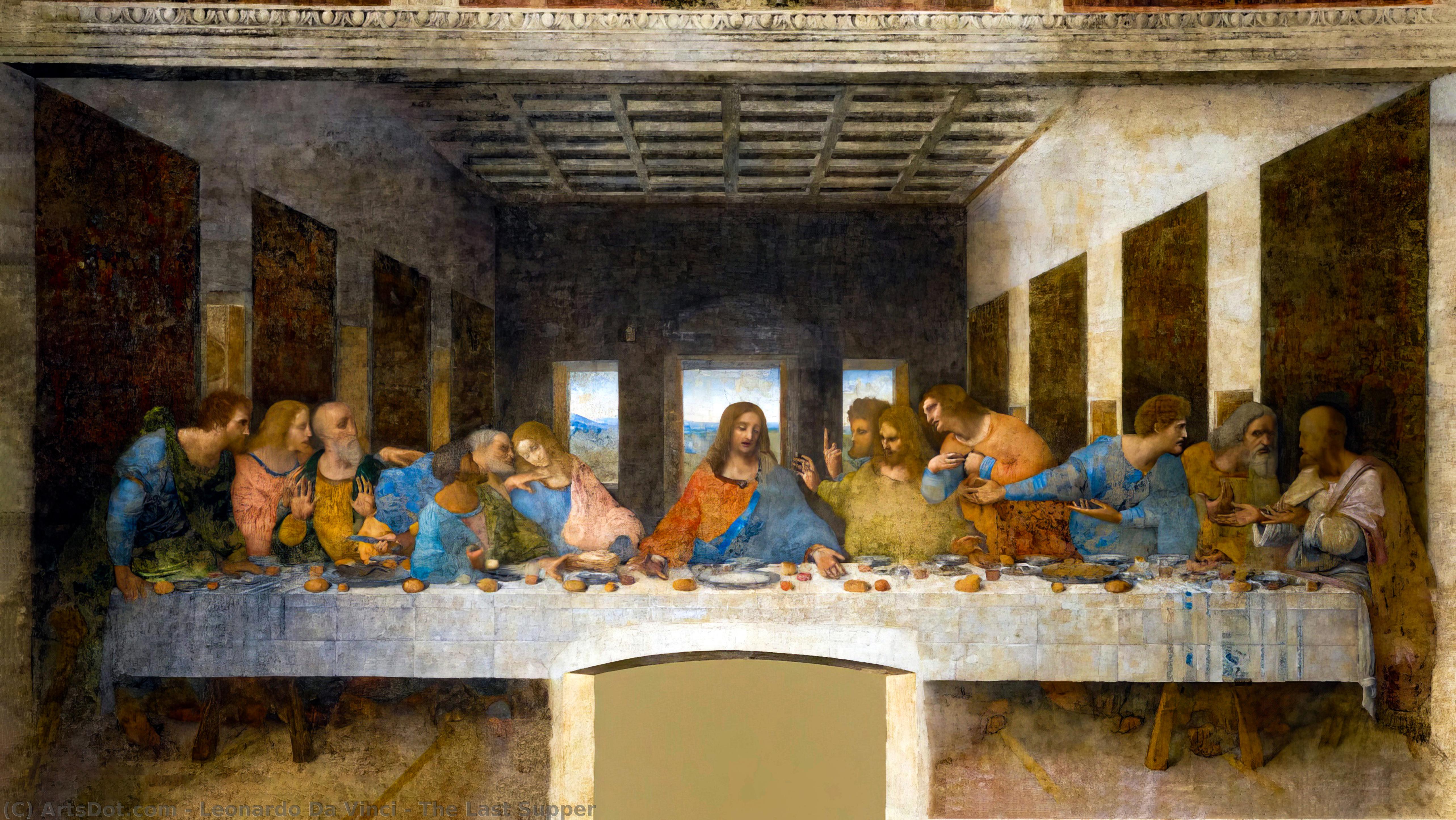 Compra Riproduzioni D'arte Del Museo Il ultima cena, 1495 di Leonardo Da Vinci (1452-1519, Italy) | ArtsDot.com