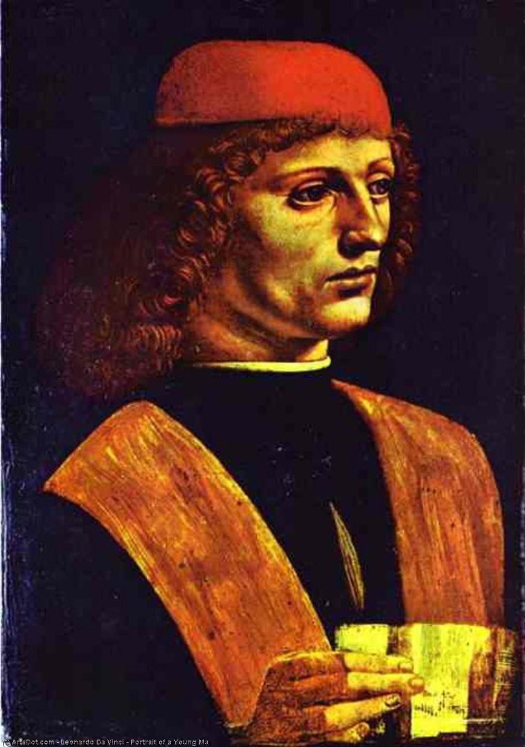 Ordinare Riproduzioni Di Quadri Ritratto di un giovane ma, 1485 di Leonardo Da Vinci (1452-1519, Italy) | ArtsDot.com