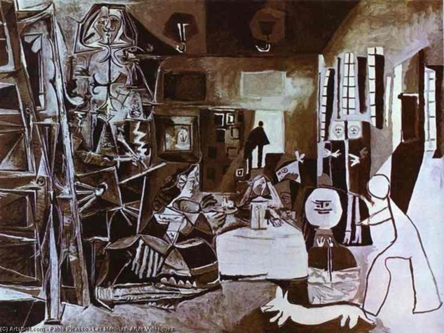 Buy Museum Art Reproductions Las Meninas. After Velézquez by Pablo Picasso (Inspired By) (1881-1973, Spain) | ArtsDot.com