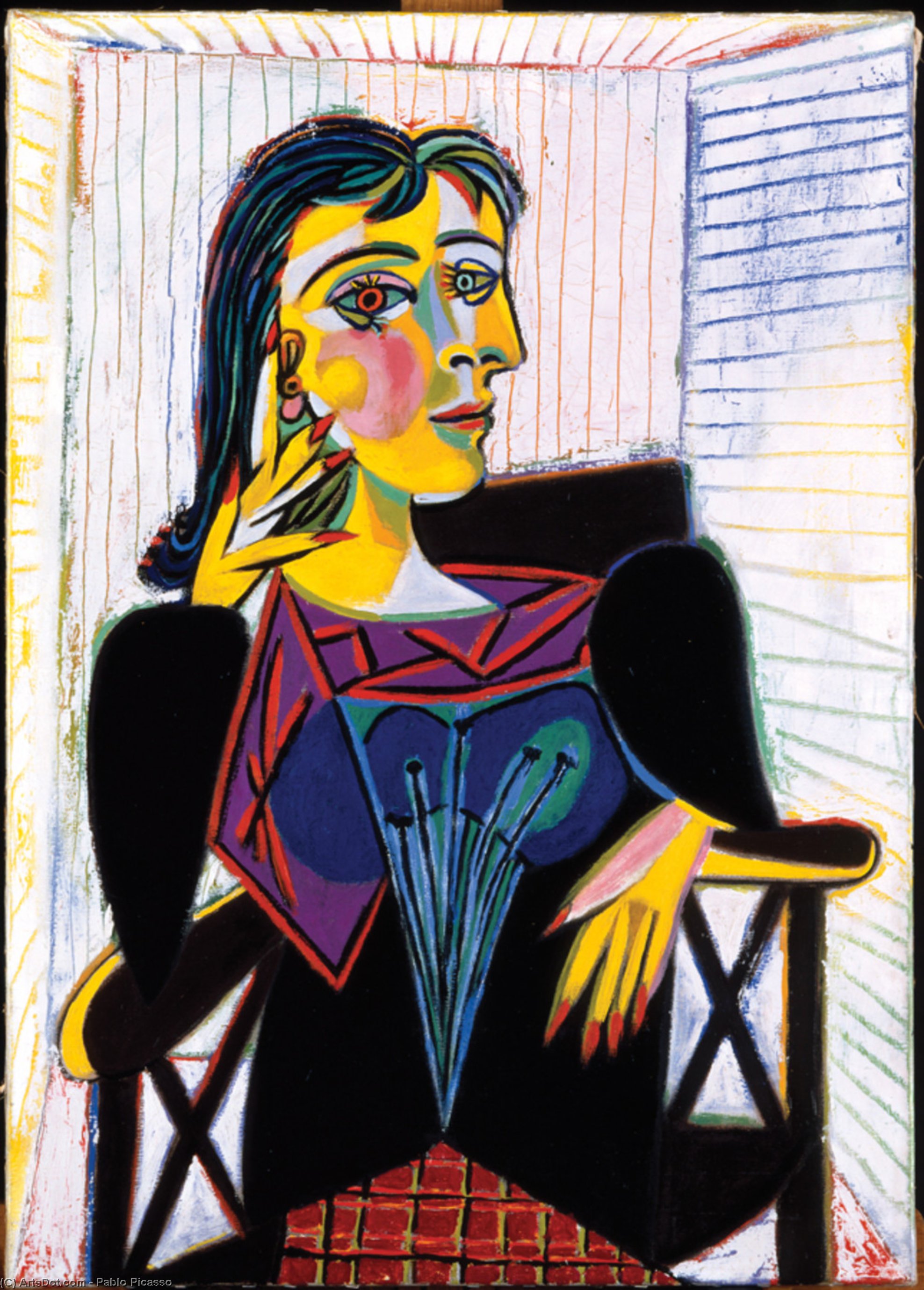 Buy Museum Art Reproductions Portrait of Dora Maar, 1937 by Pablo Picasso (Inspired By) (1881-1973, Spain) | ArtsDot.com