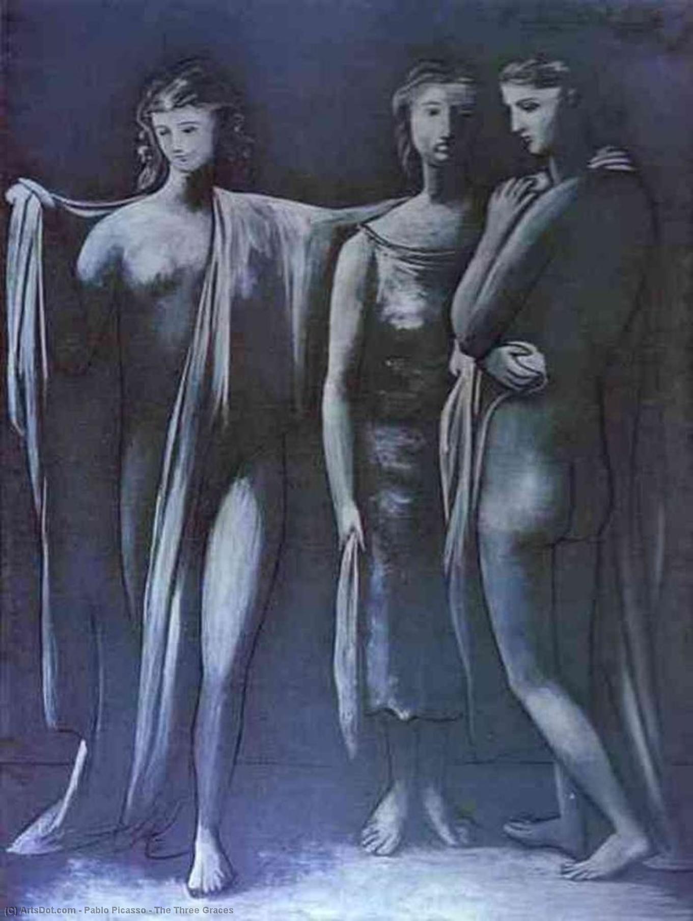 Order Paintings Reproductions The Three Graces by Pablo Picasso (Inspired By) (1881-1973, Spain) | ArtsDot.com