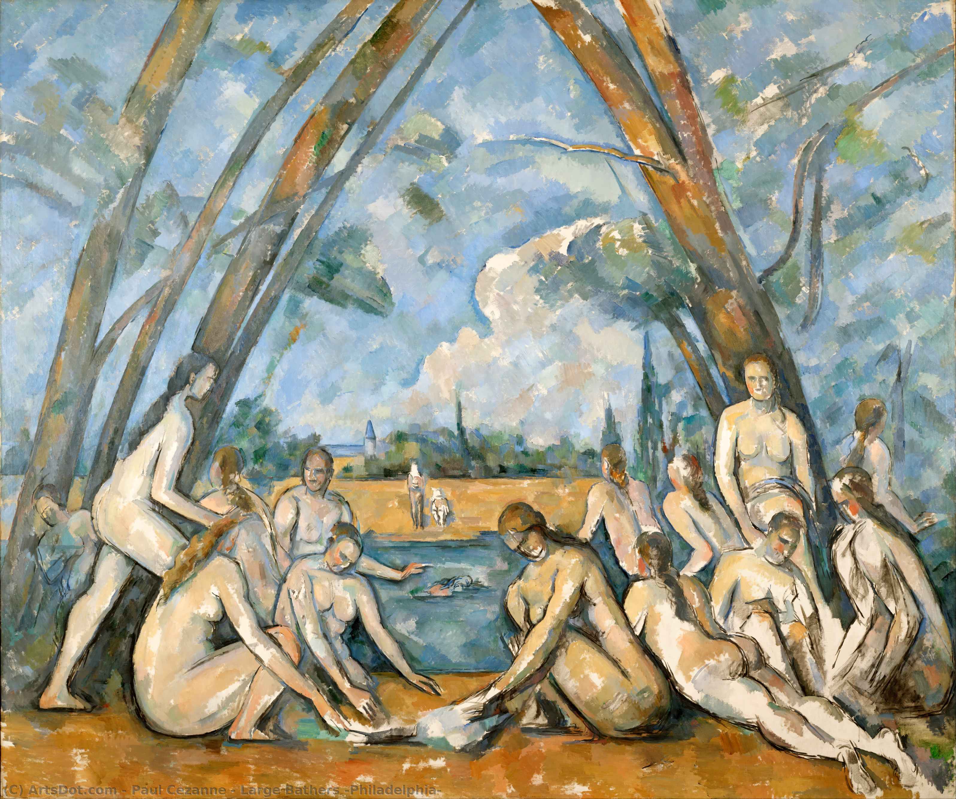 Kauf Museum Kunstreproduktionen Große Bademäntel (Philadelphia), 1905 von Paul Cezanne (1839-1906, France) | ArtsDot.com