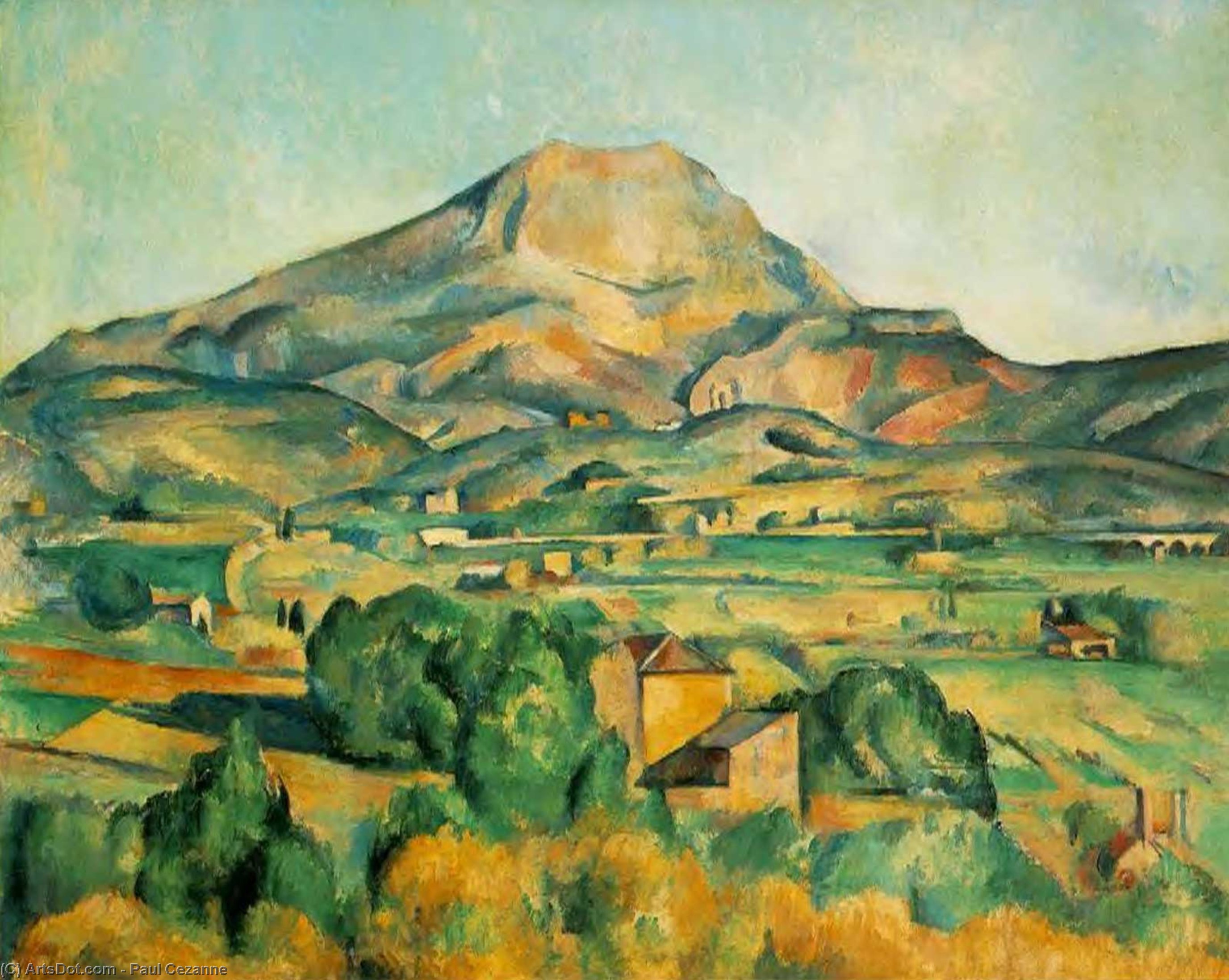 Ordinare Riproduzioni Di Quadri Mont Sainte-Victoire (Barnes), 1892 di Paul Cezanne (1839-1906, France) | ArtsDot.com
