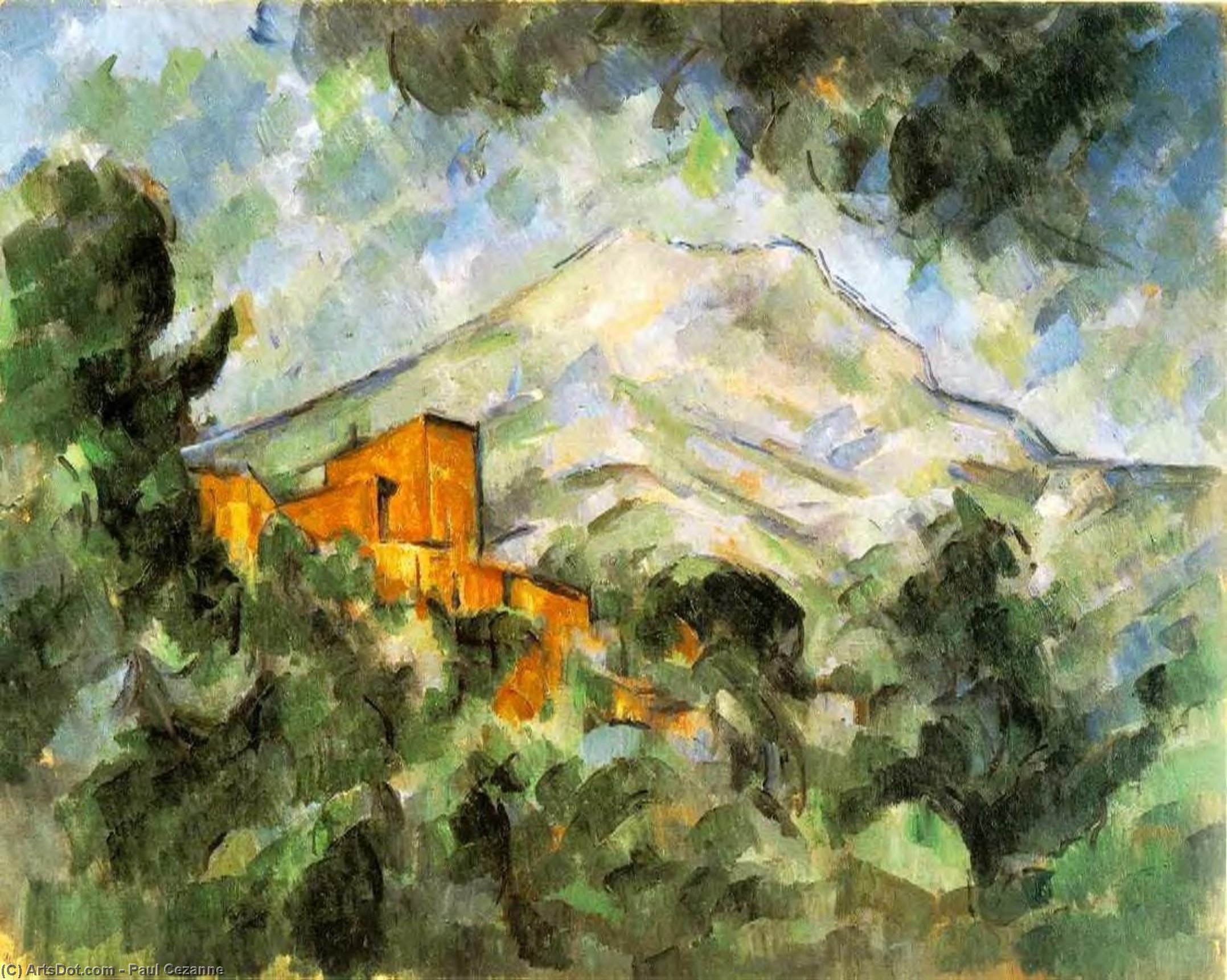 Buy Museum Art Reproductions Mont Sainte-Victoire and Chateau Noir, 1904 by Paul Cezanne (1839-1906, France) | ArtsDot.com