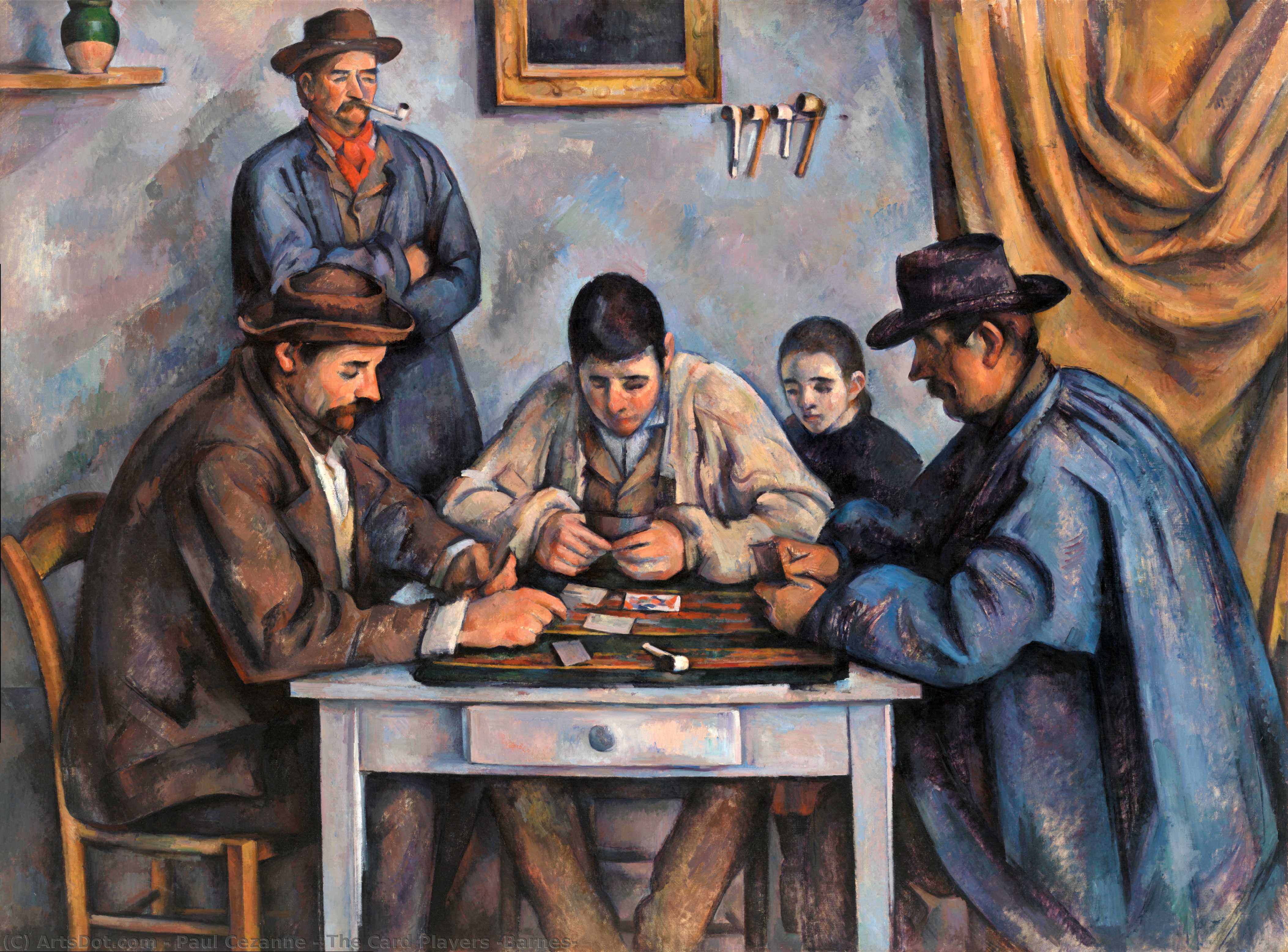 Buy Museum Art Reproductions The Card Players (Barnes), 1892 by Paul Cezanne (1839-1906, France) | ArtsDot.com