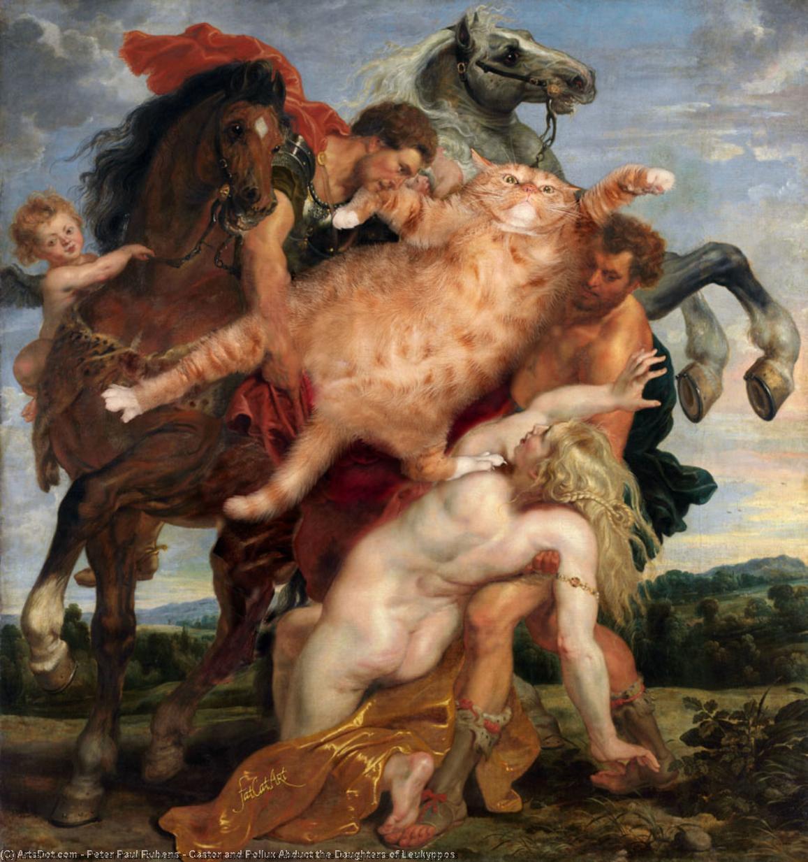 Order Oil Painting Replica Castor and Pollux Abduct the Daughters of Leukyppos by Peter Paul Rubens (1577-1640, Germany) | ArtsDot.com