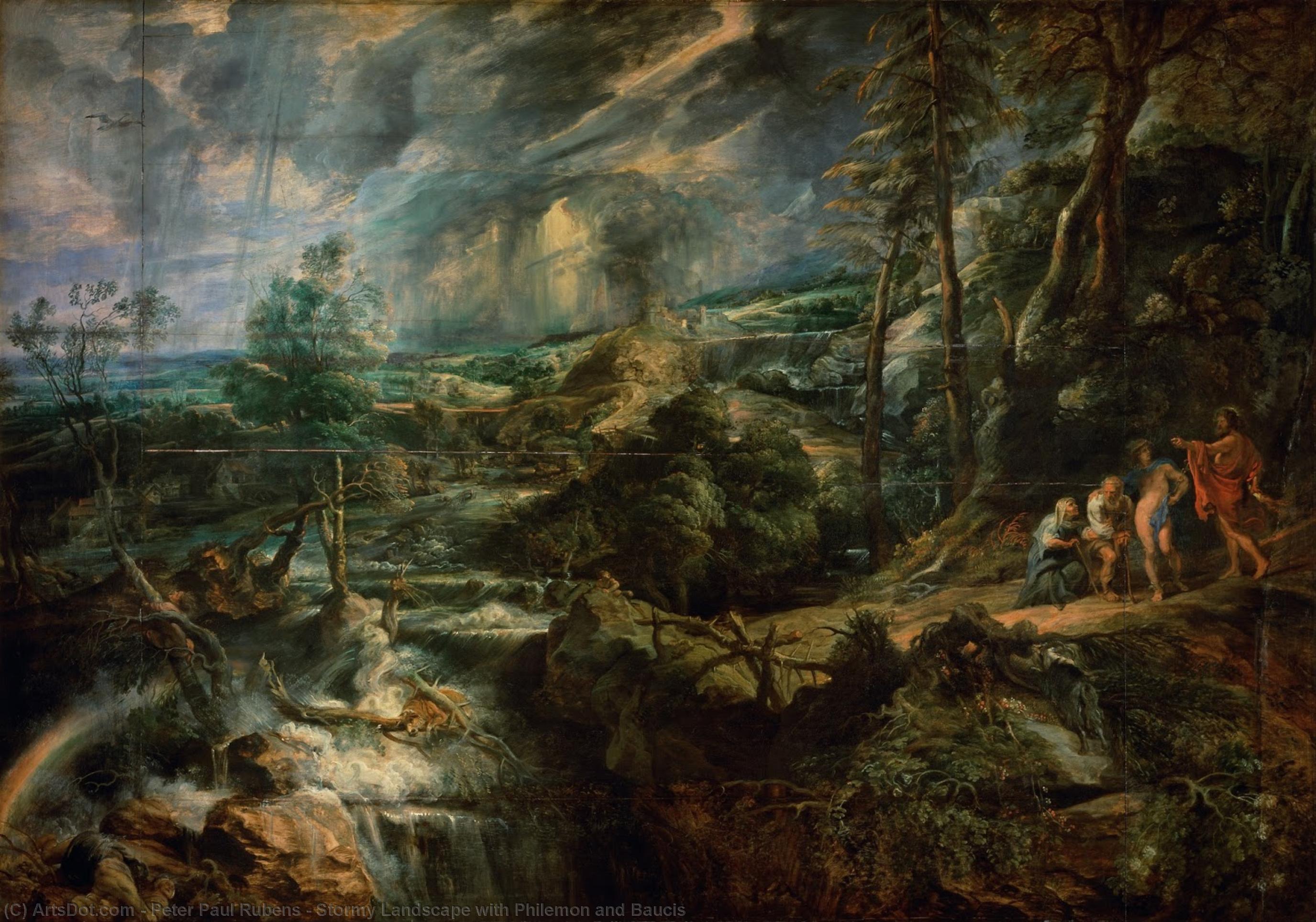 Order Artwork Replica Stormy Landscape with Philemon and Baucis by Peter Paul Rubens (1577-1640, Germany) | ArtsDot.com