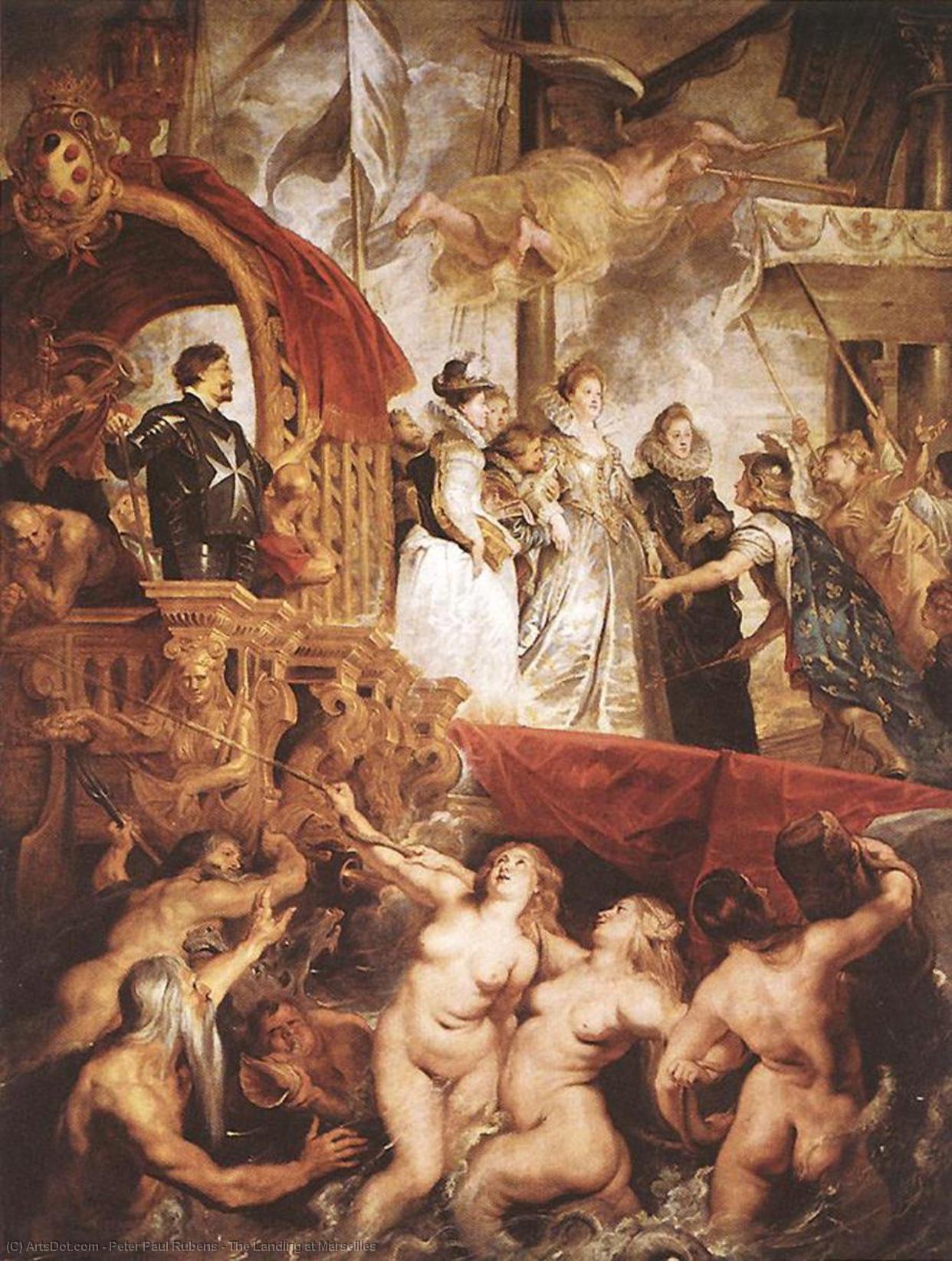 Order Paintings Reproductions The Landing at Marseilles by Peter Paul Rubens (1577-1640, Germany) | ArtsDot.com