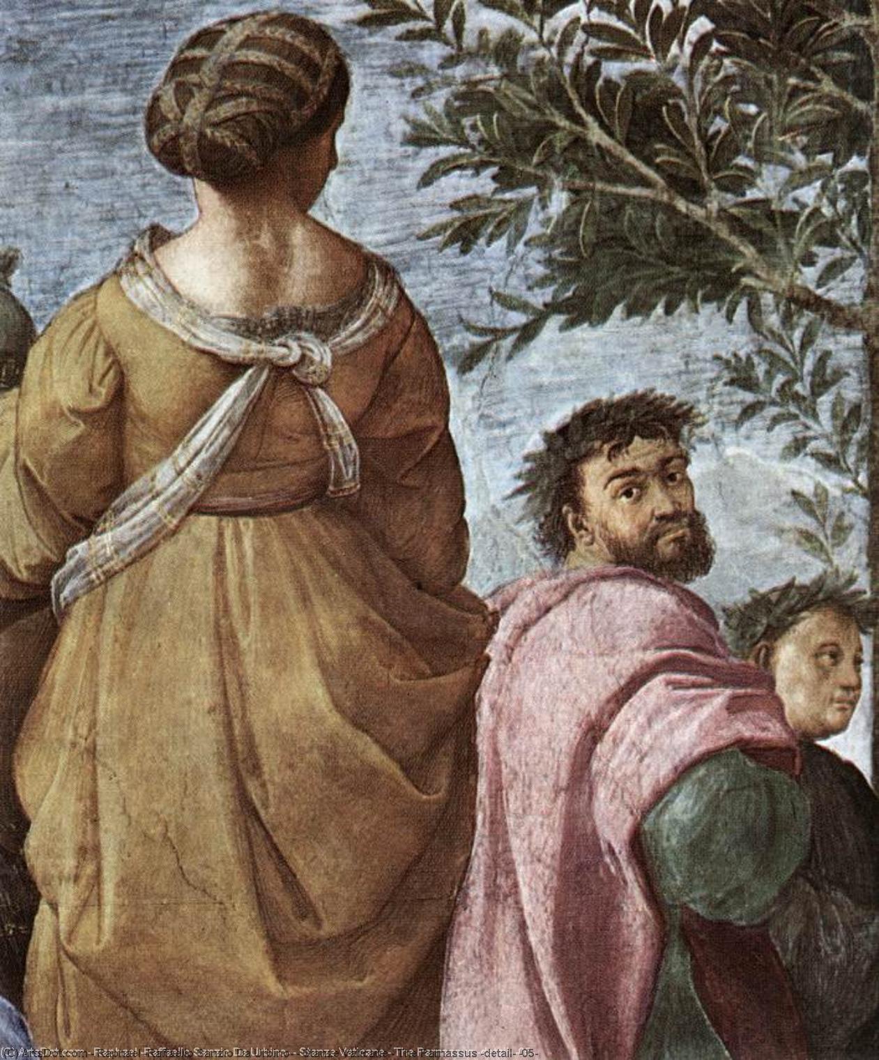 Buy Museum Art Reproductions Stanze Vaticane - The Parnassus (detail) [05] by Raphael (Raffaello Sanzio Da Urbino) (1483-1520, Italy) | ArtsDot.com