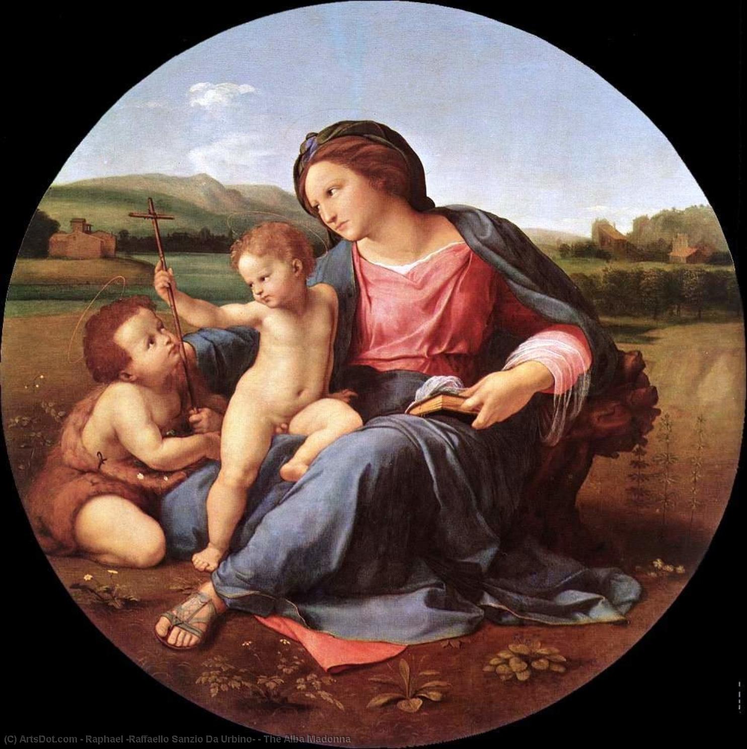 Buy Museum Art Reproductions The Alba Madonna by Raphael (Raffaello Sanzio Da Urbino) (1483-1520, Italy) | ArtsDot.com