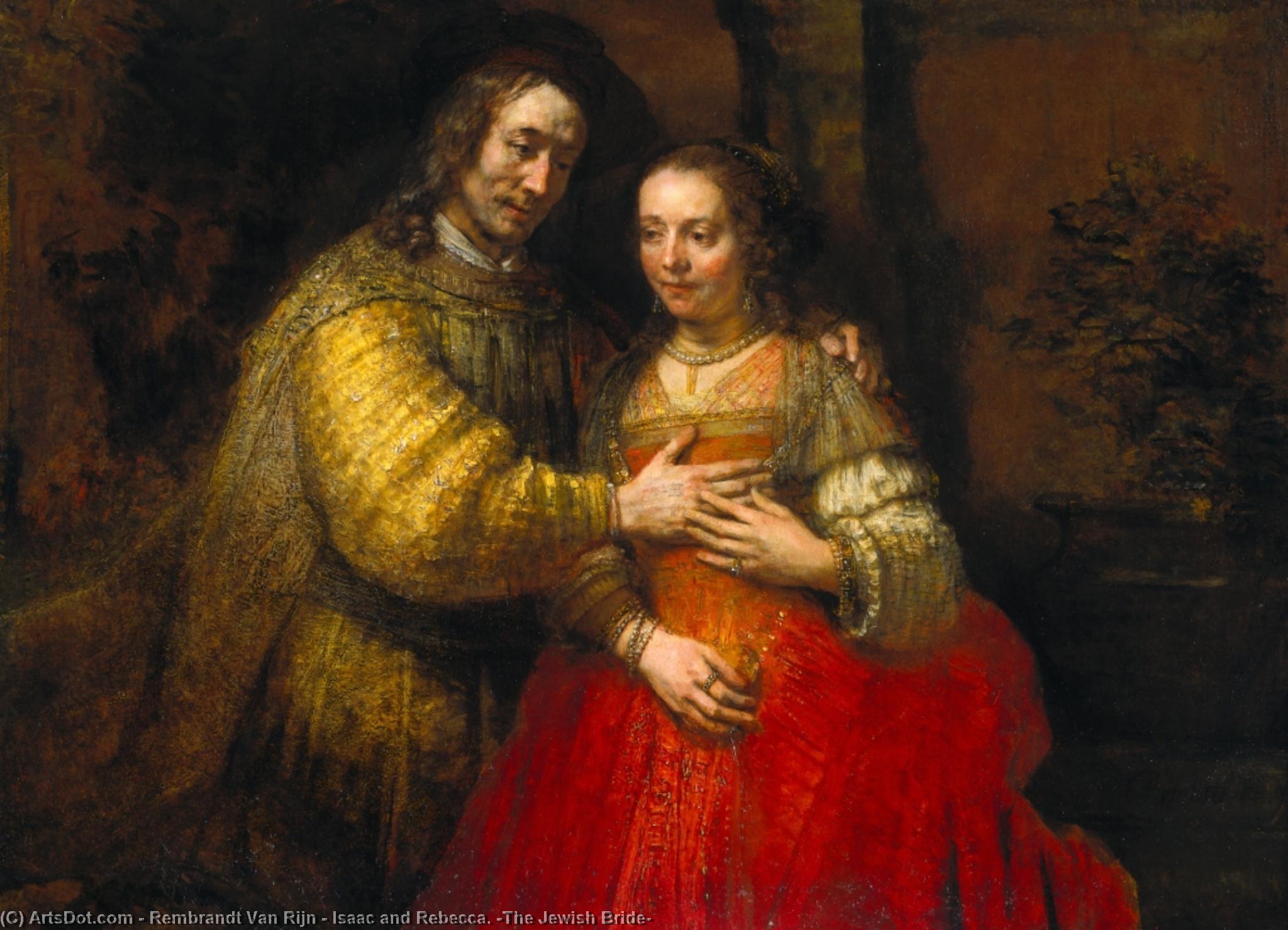 Buy Museum Art Reproductions Isaac and Rebecca. (The Jewish Bride) by Rembrandt Van Rijn (1606-1669, Netherlands) | ArtsDot.com