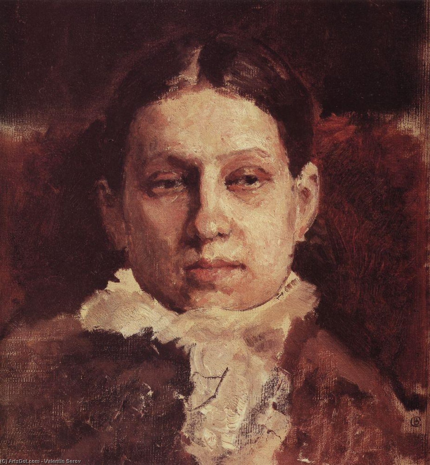 Order Art Reproductions Portrait of Vera Repina, 1881 by Valentin Alexandrovich Serov (1865-1911, Russia) | ArtsDot.com
