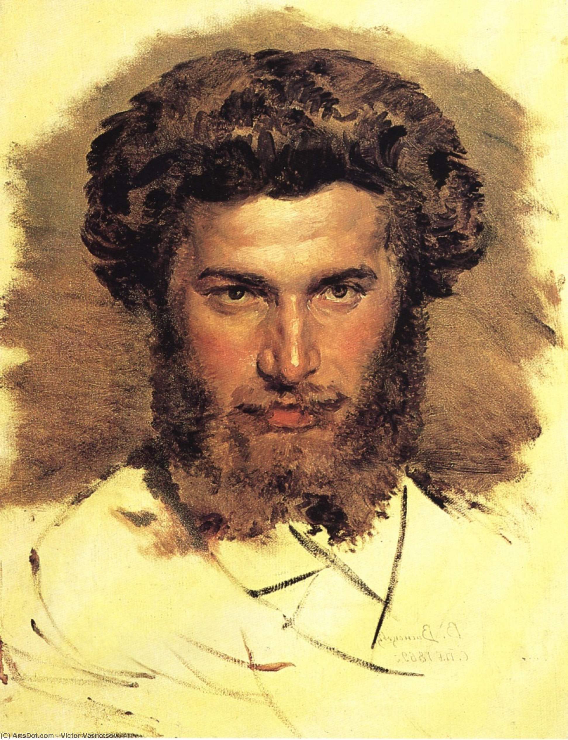 Order Artwork Replica Portrait of the Artist Arkhip Kuinji, 1869 by Victor Vasnetsov (1848-1926, Russia) | ArtsDot.com