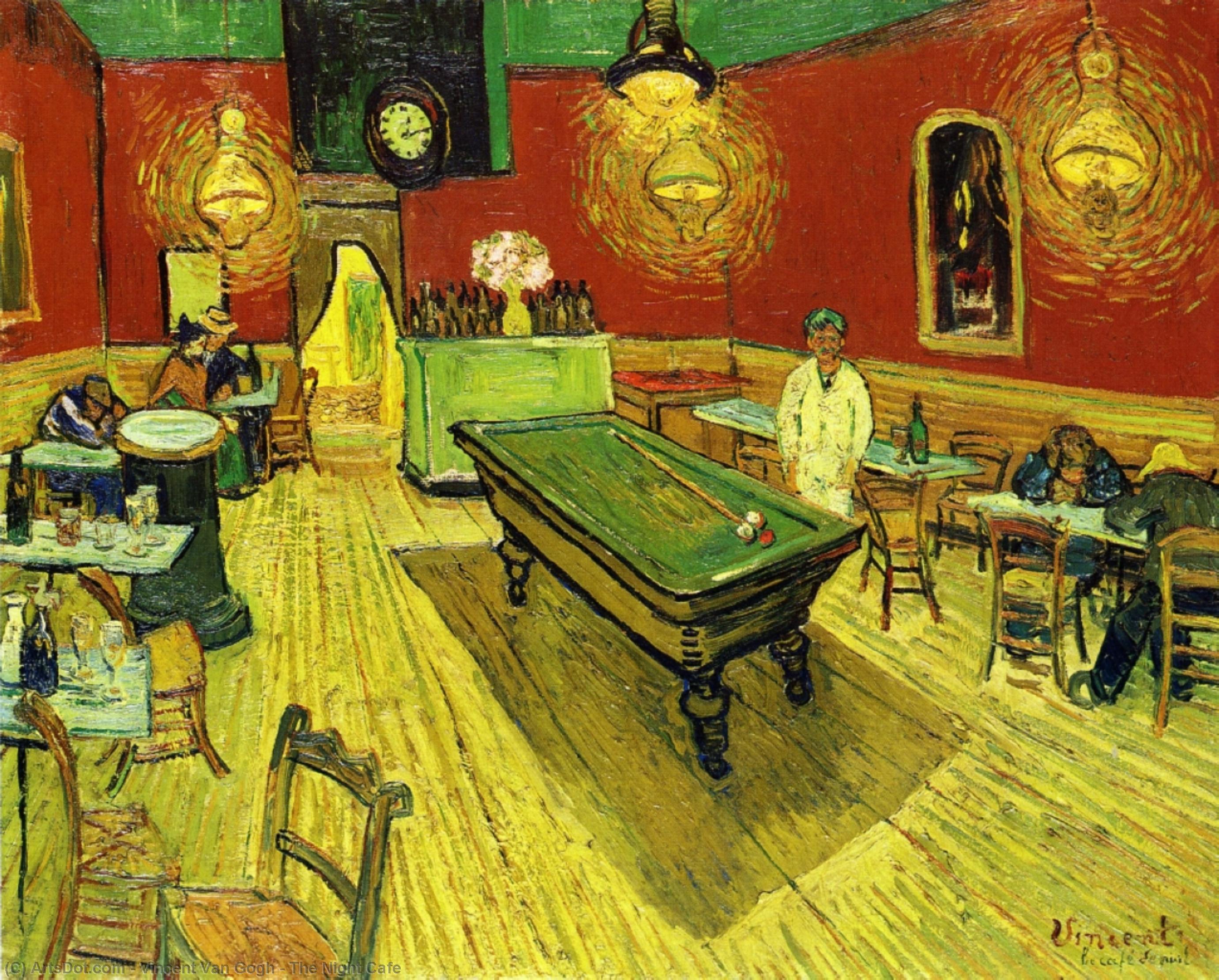 Achat Reproductions De Peintures The Night Cafe, 1888 de Vincent Van Gogh (1853-1890, Netherlands) | ArtsDot.com