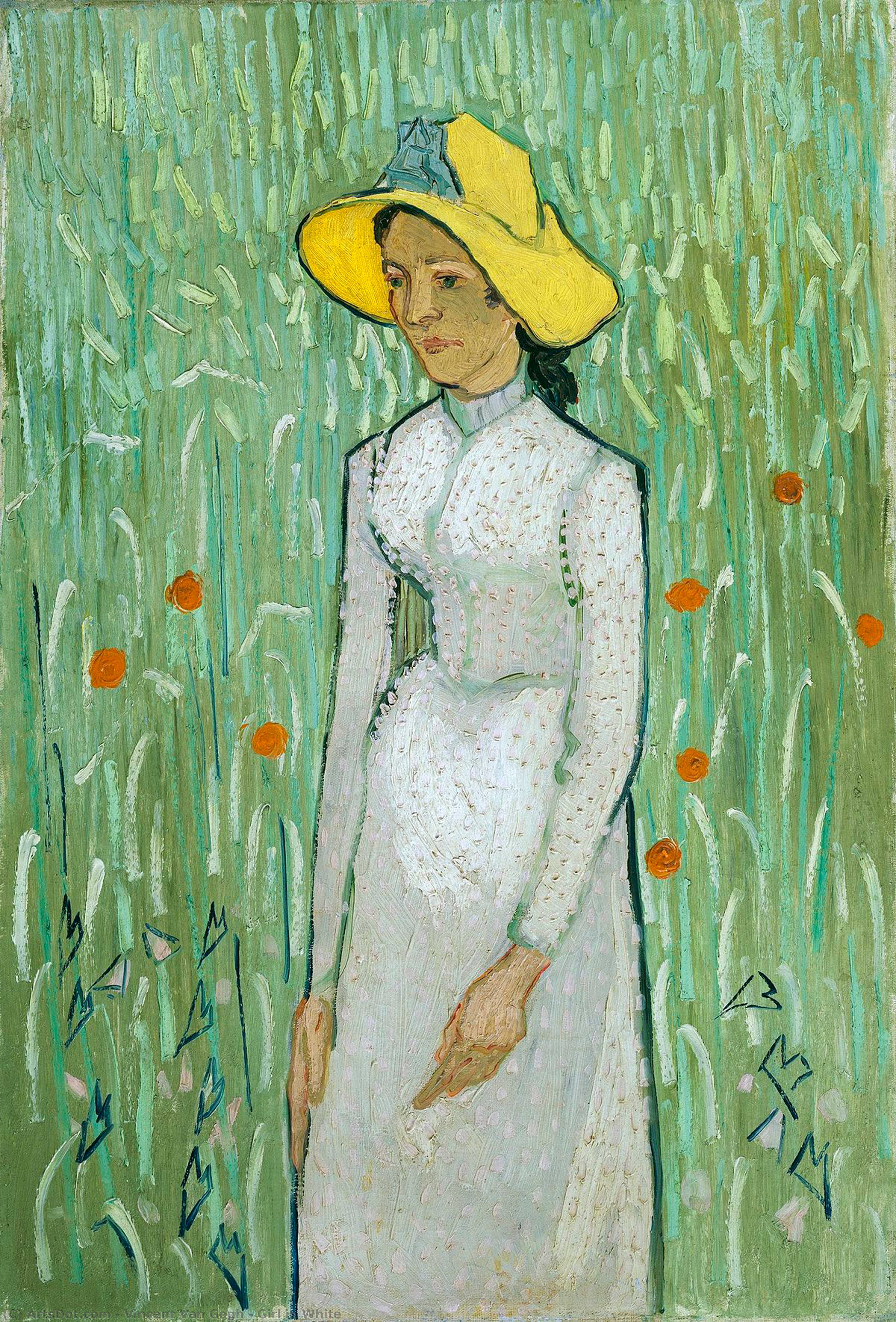 Order Oil Painting Replica Girl in White by Vincent Van Gogh (1853-1890, Netherlands) | ArtsDot.com