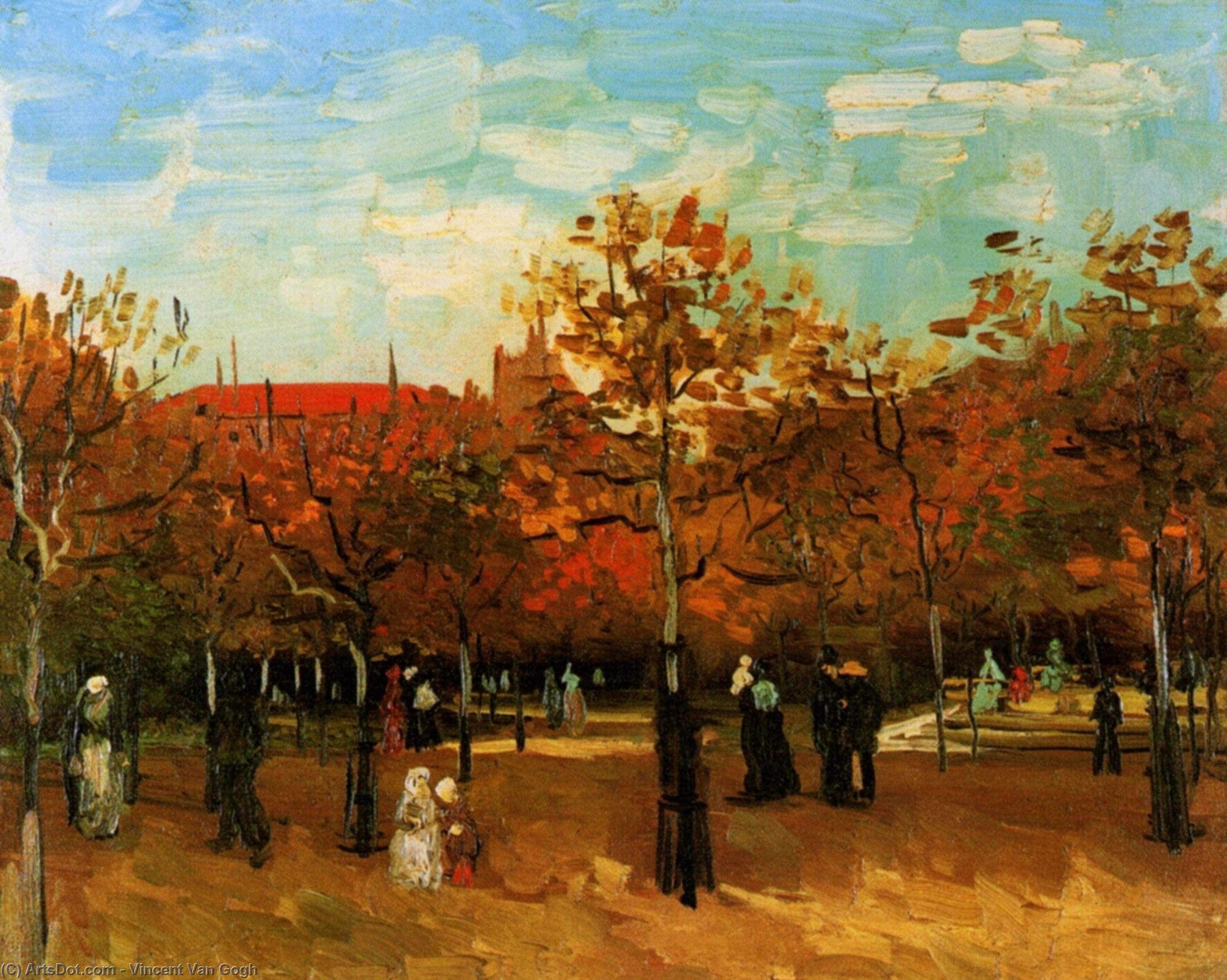 Buy Museum Art Reproductions Bois de Boulogne with People Walking, The by Vincent Van Gogh (1853-1890, Netherlands) | ArtsDot.com