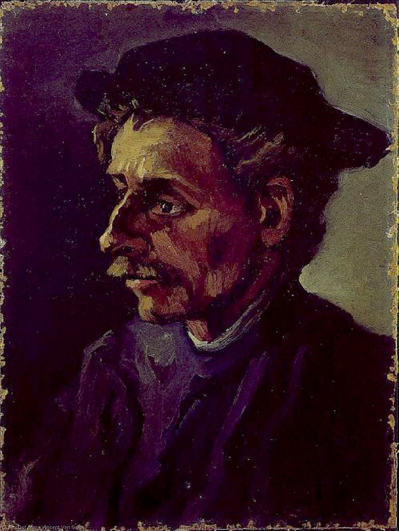 Order Oil Painting Replica Head of a Man by Vincent Van Gogh (1853-1890, Netherlands) | ArtsDot.com