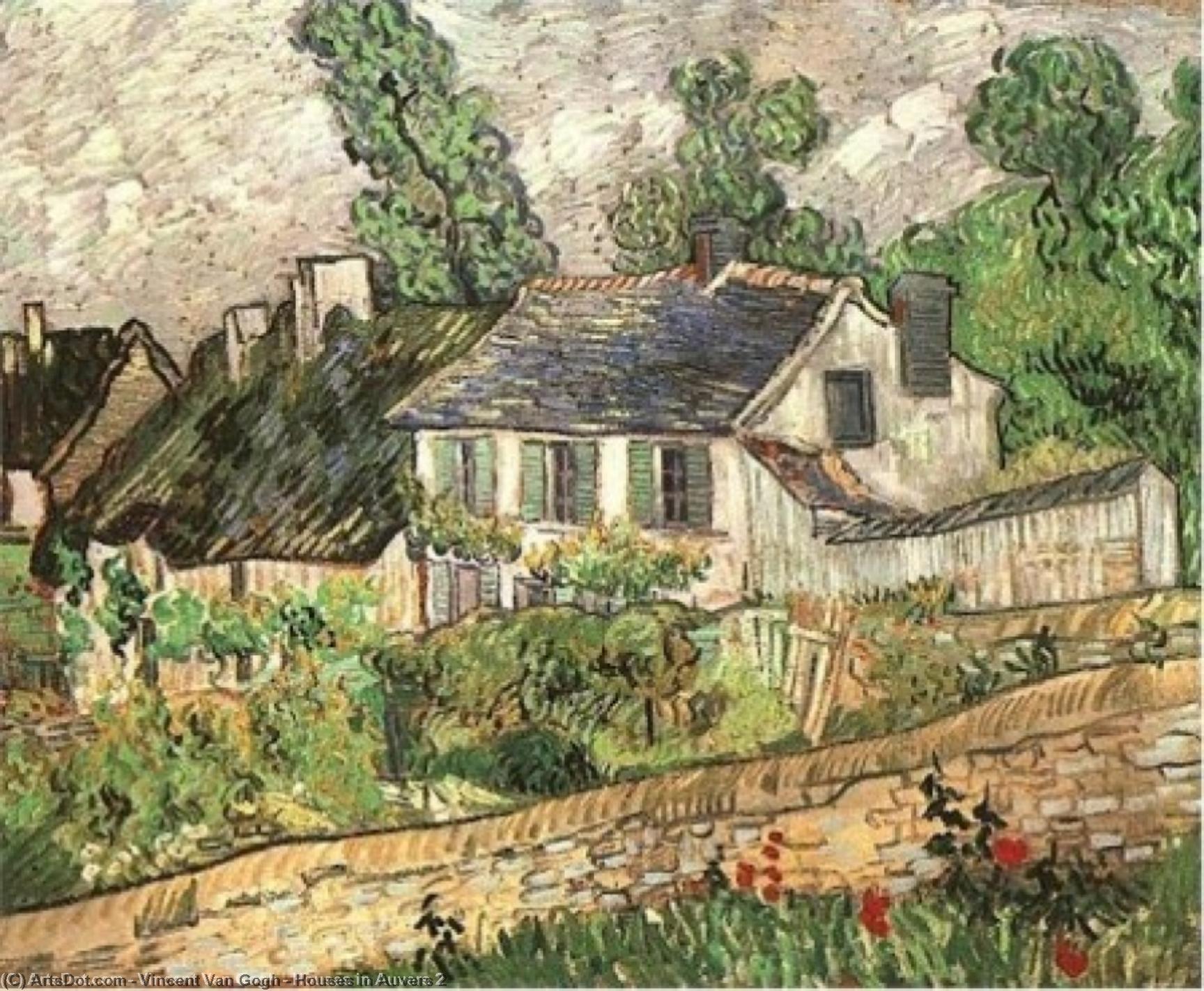 Order Oil Painting Replica Houses in Auvers 2 by Vincent Van Gogh (1853-1890, Netherlands) | ArtsDot.com