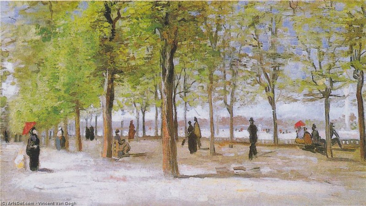 Buy Museum Art Reproductions Lane at the Jardin du Luxembourg by Vincent Van Gogh (1853-1890, Netherlands) | ArtsDot.com