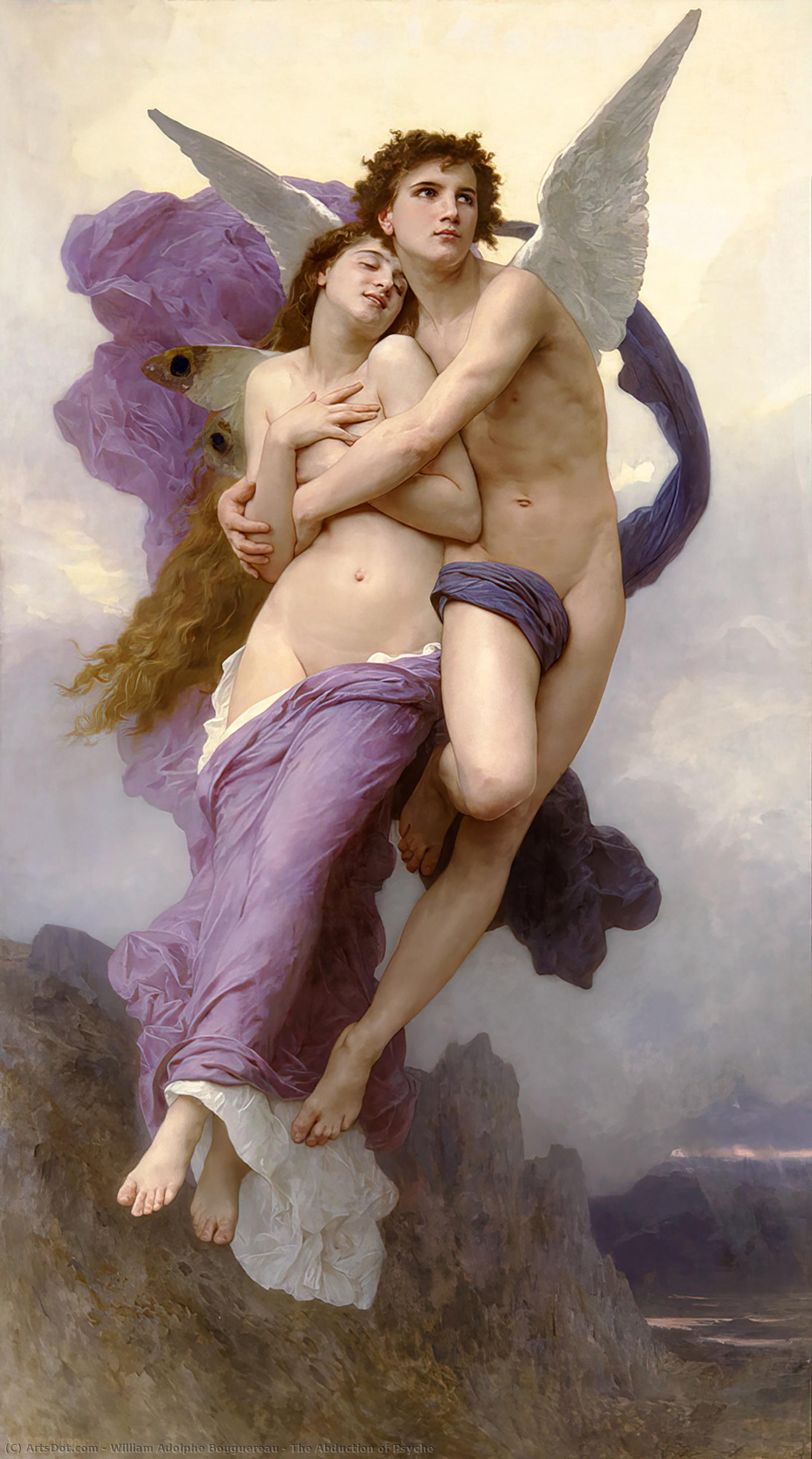 Order Art Reproductions The Abduction of Psyche, 1895 by William Adolphe Bouguereau (1825-1905, France) | ArtsDot.com