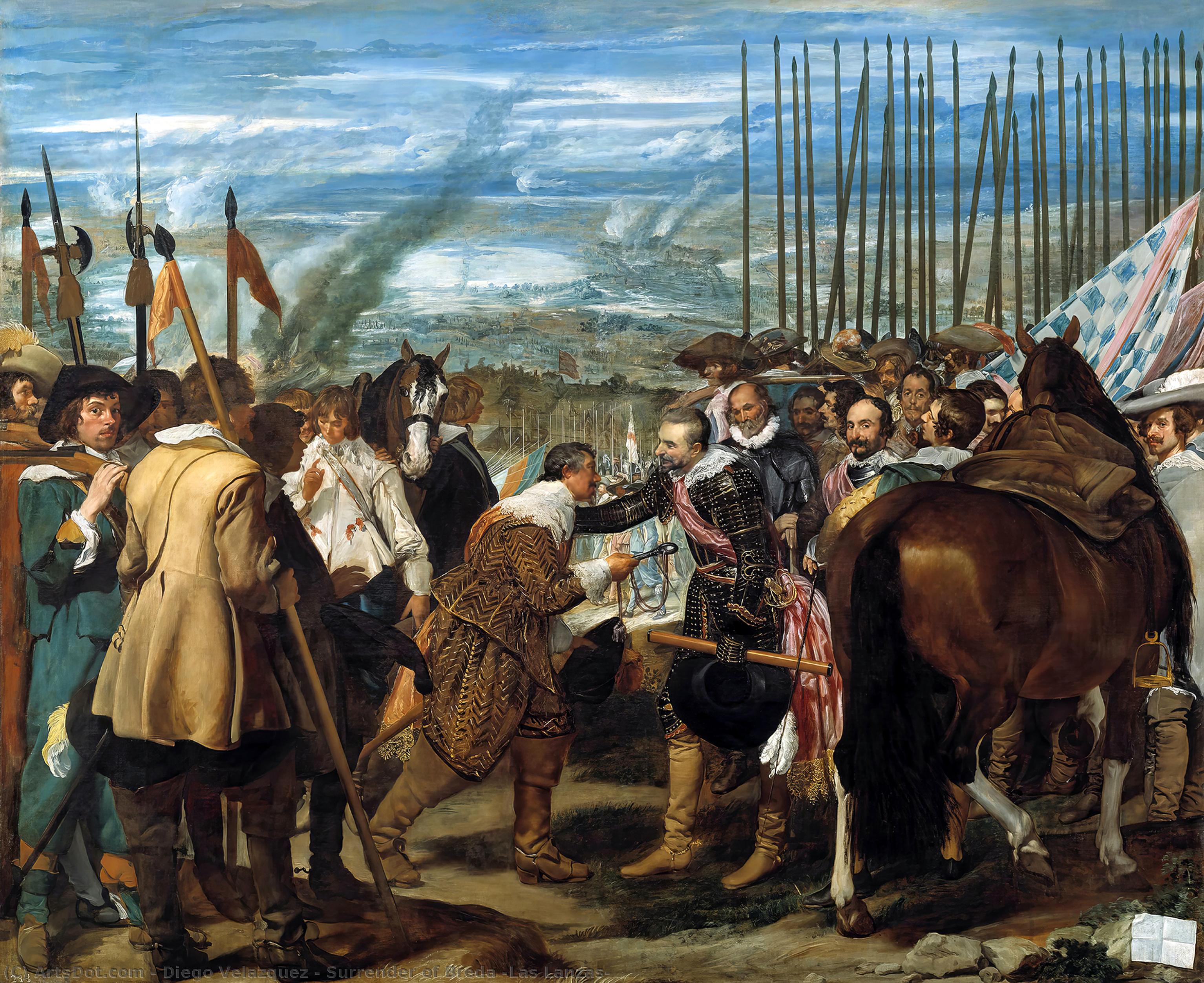 Buy Museum Art Reproductions Surrender of Breda (Las Lanzas) by Diego Velazquez (1599-1660, Spain) | ArtsDot.com
