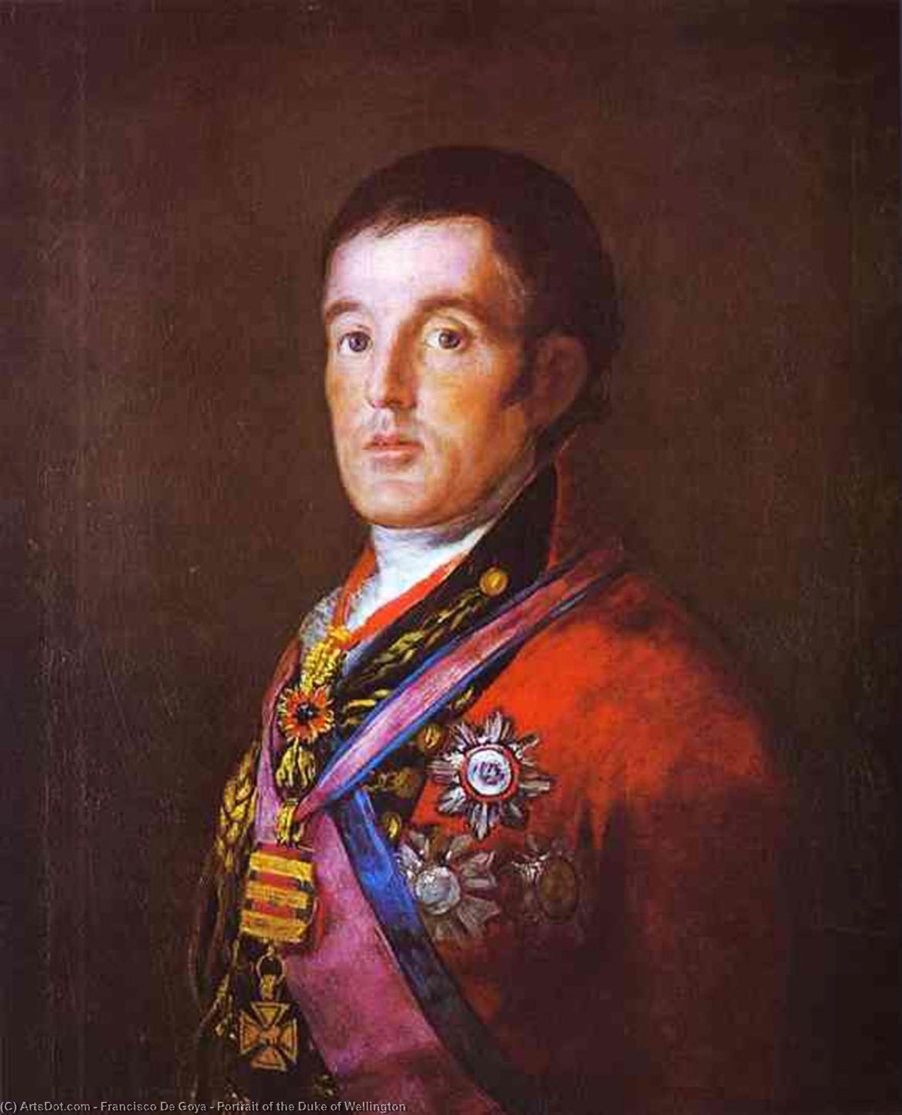 Buy Museum Art Reproductions Portrait of the Duke of Wellington by Francisco De Goya (1746-1828, Spain) | ArtsDot.com