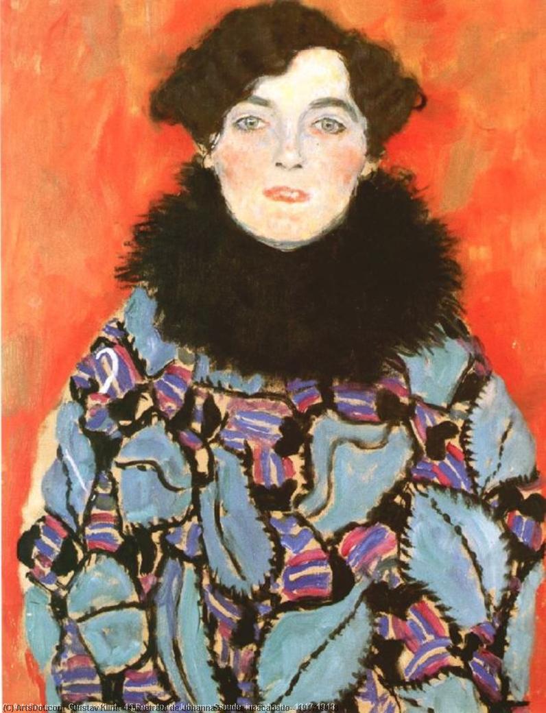 Order Art Reproductions 45.Retrato de Johanna Staude (inacabado), 1917-1918 by Gustave Klimt (1862-1918, Austria) | ArtsDot.com