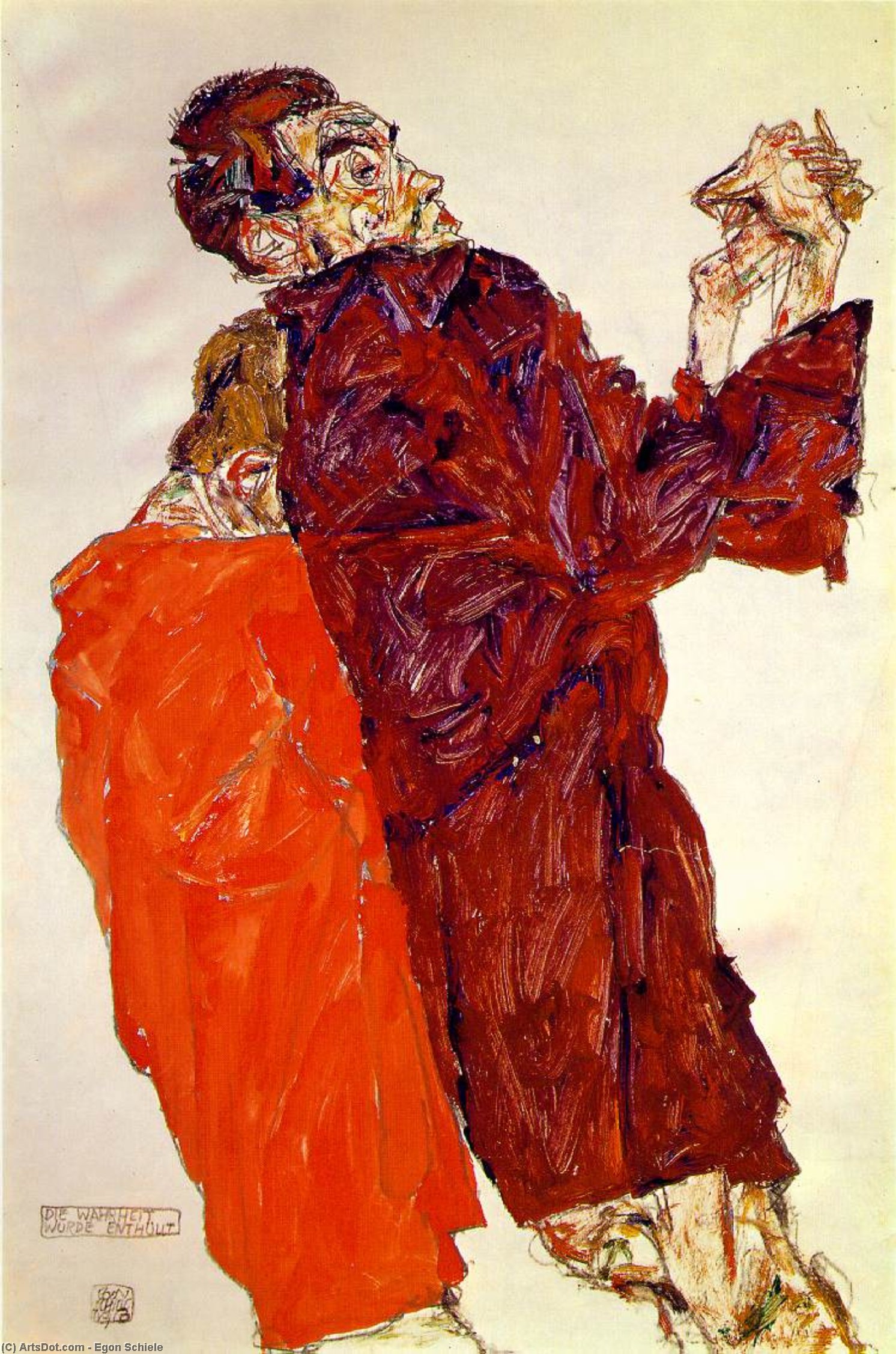 Order Oil Painting Replica the truth unveiled 1913 by Egon Schiele (1890-1918, Croatia) | ArtsDot.com