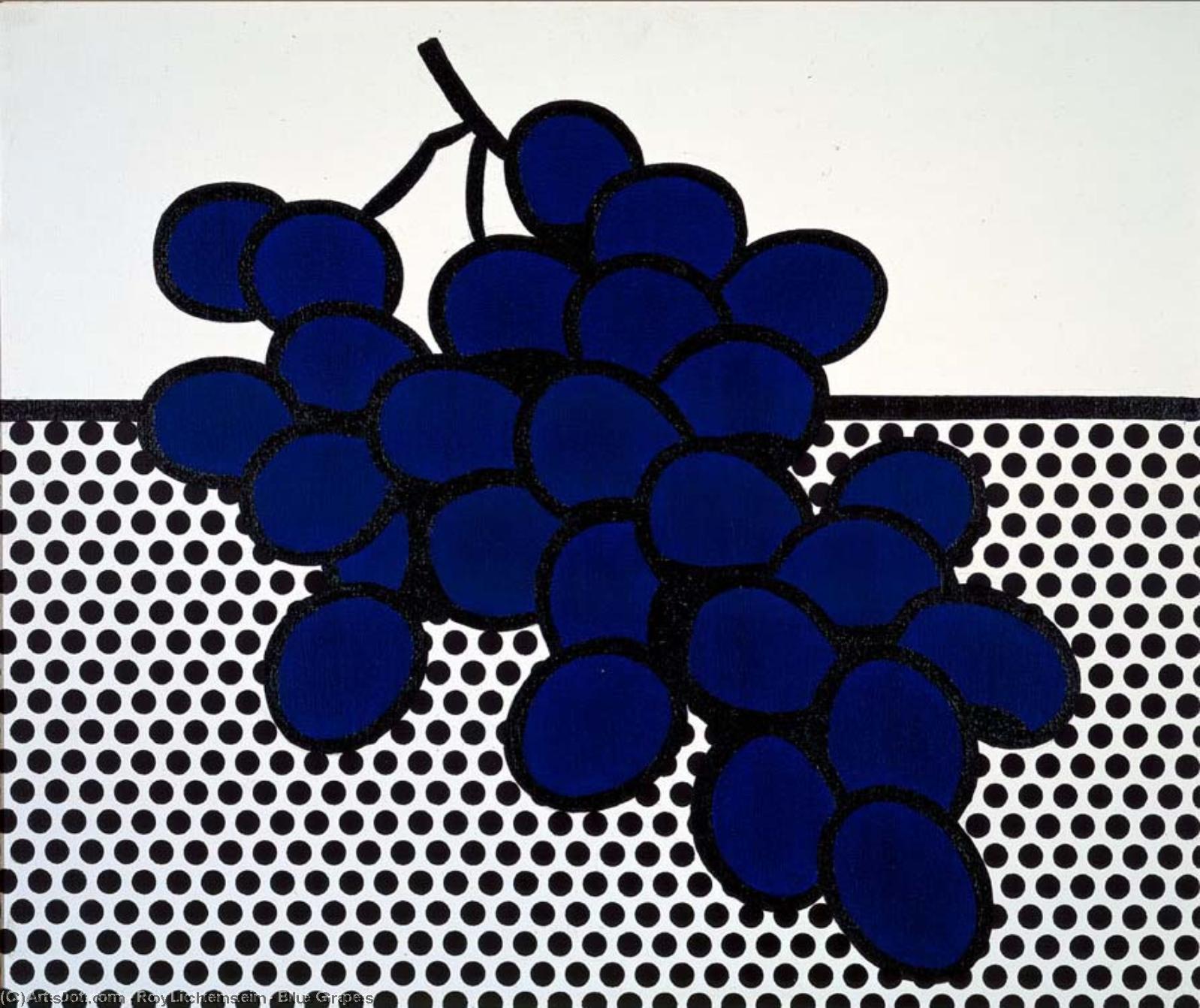 Order Artwork Replica Blue Grapes, 1972 by Roy Lichtenstein (Inspired By) (1923-1997, United States) | ArtsDot.com