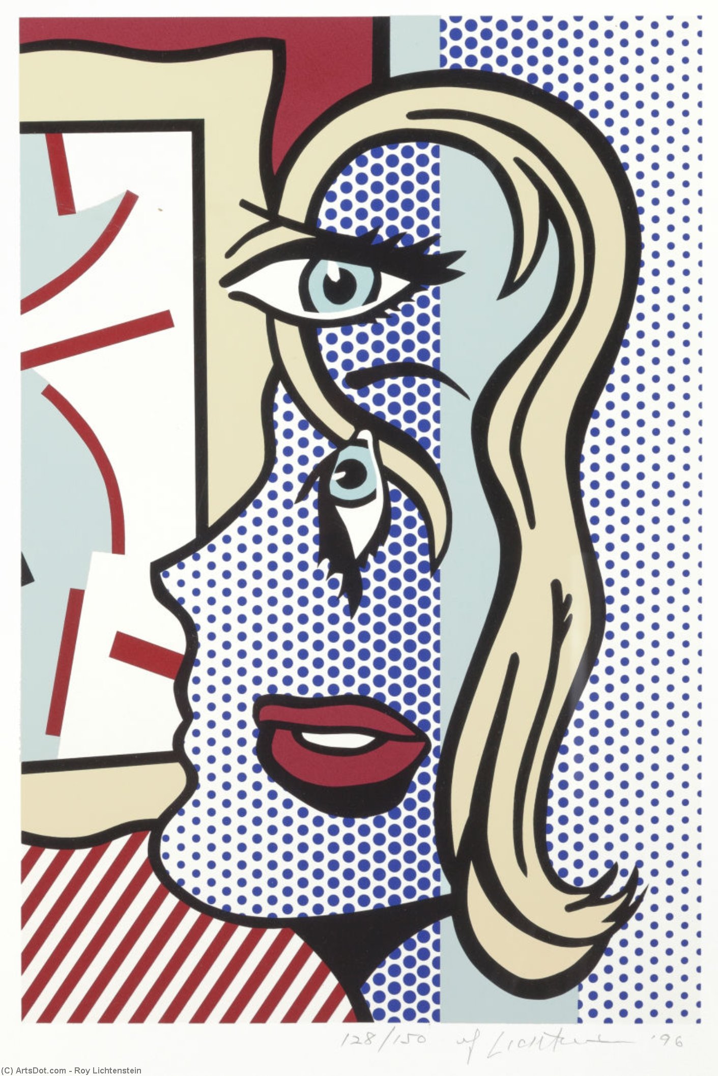 Order Oil Painting Replica Art Critic, 1996 by Roy Lichtenstein (Inspired By) (1923-1997, United States) | ArtsDot.com