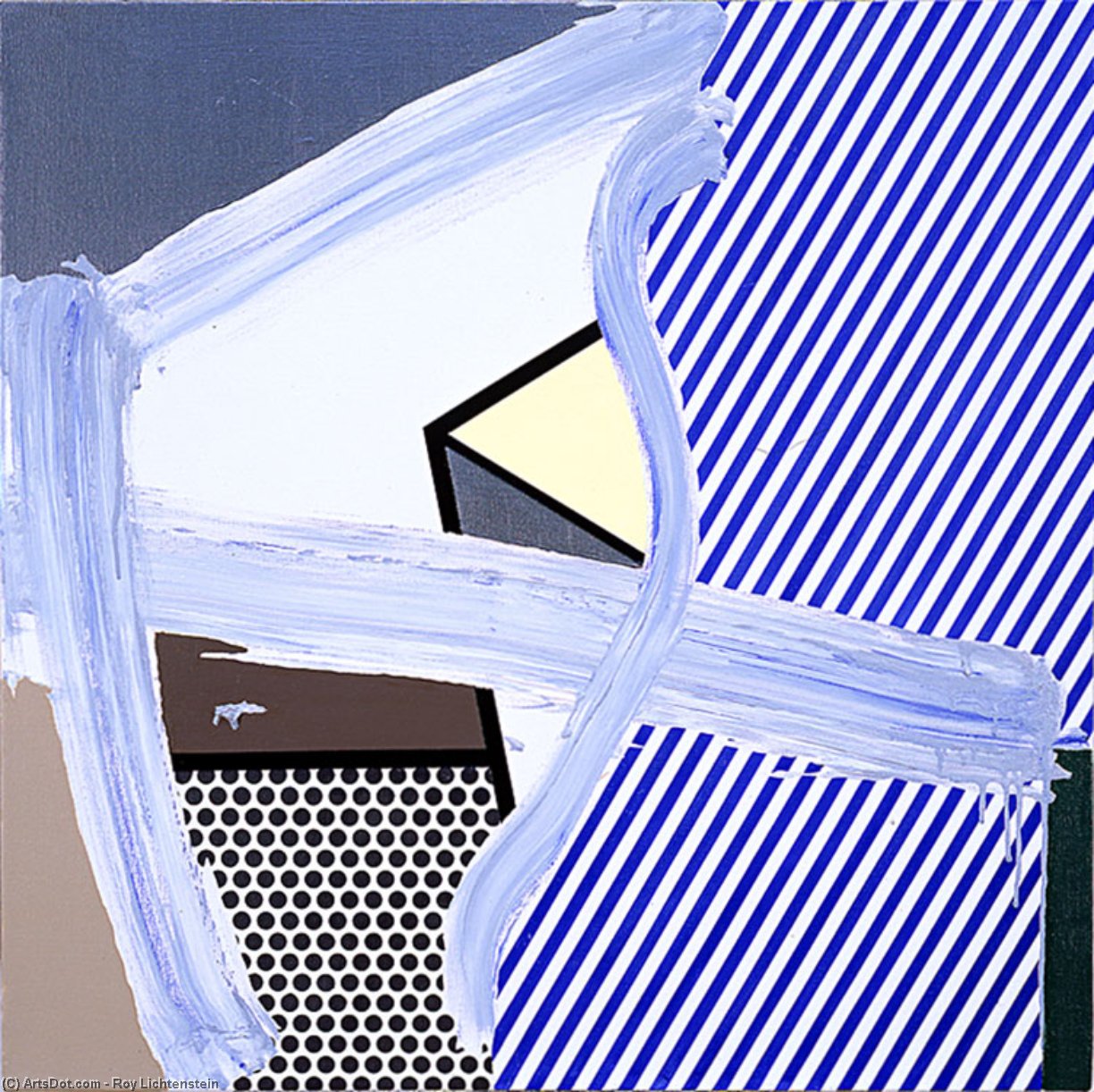 Order Oil Painting Replica Brushstroke with Still Life VII, 1996 by Roy Lichtenstein (Inspired By) (1923-1997, United States) | ArtsDot.com